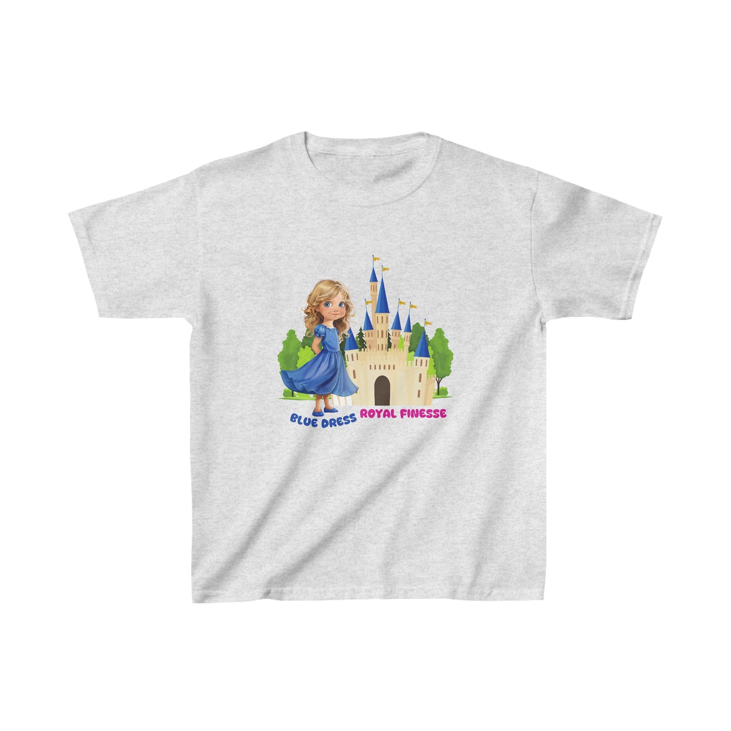 Blue Dress Princess, Royal Finesse - Kids Heavy Cotton™ Tee