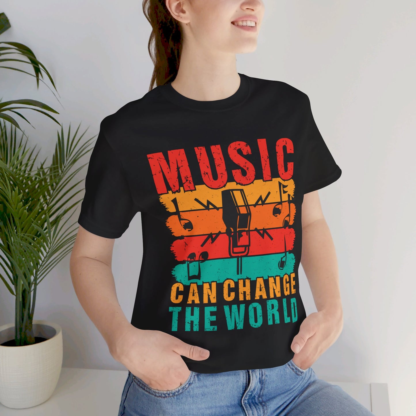 Music Can Change The World - Unisex Jersey Short Sleeve Tee