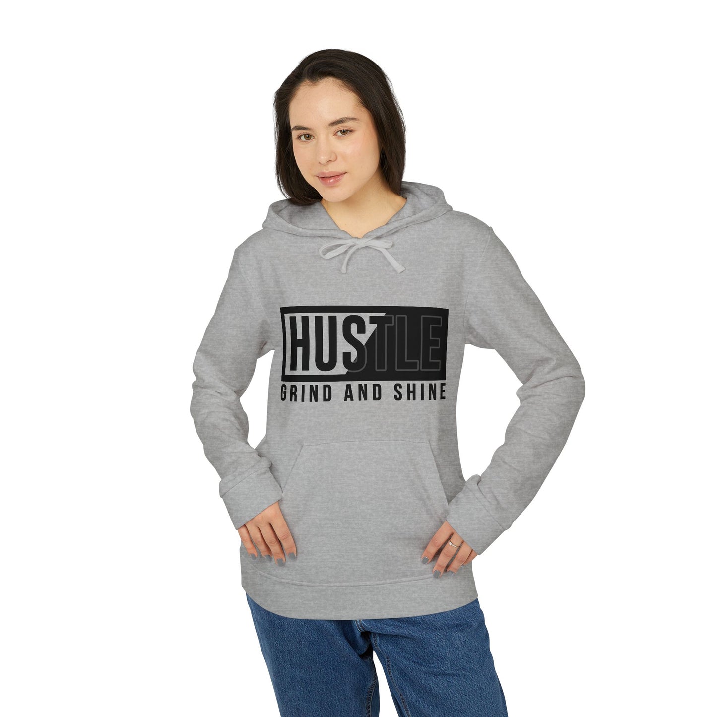 Hustle, Grind And Shine - Adidas Unisex Fleece Hoodie