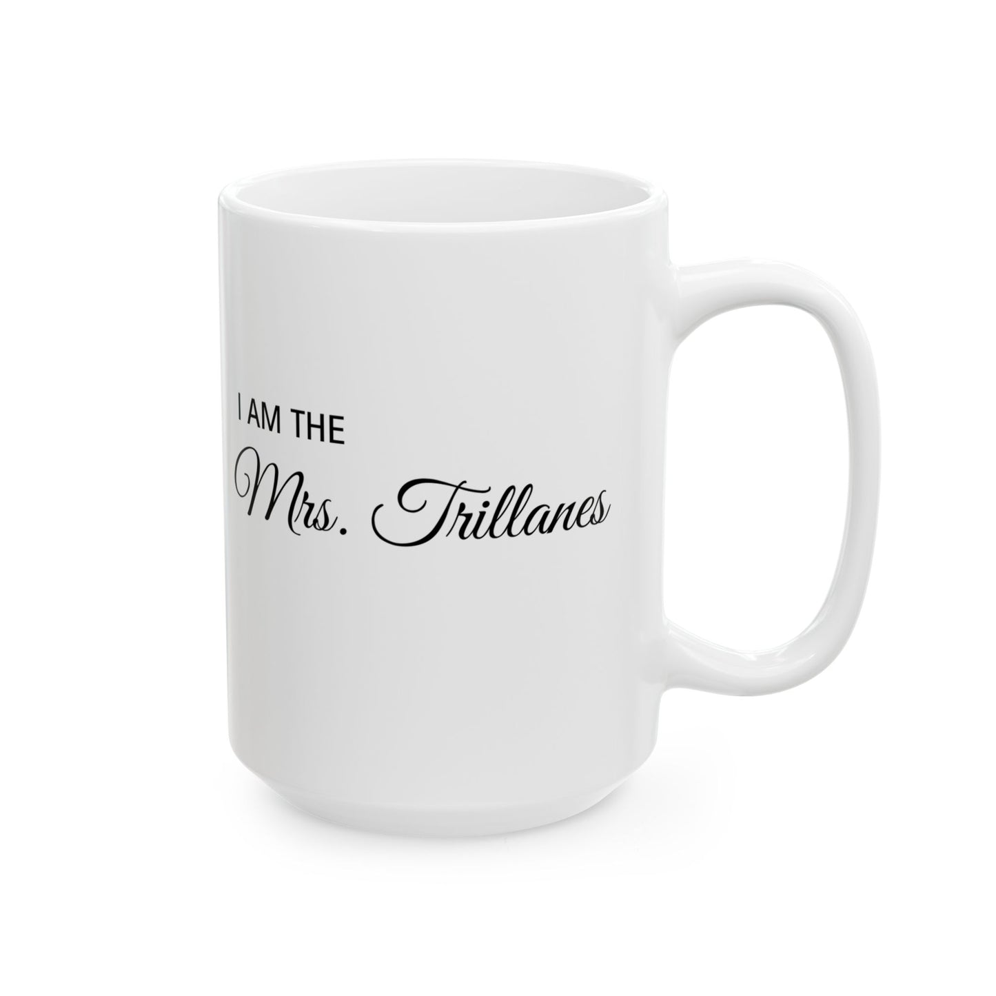 Personalized Ceramic Mug, Custom Coffee Cup, Gift for Wife, Mrs. Mug, Wedding Keepsake, Unique Bridal Shower Gift - 14213