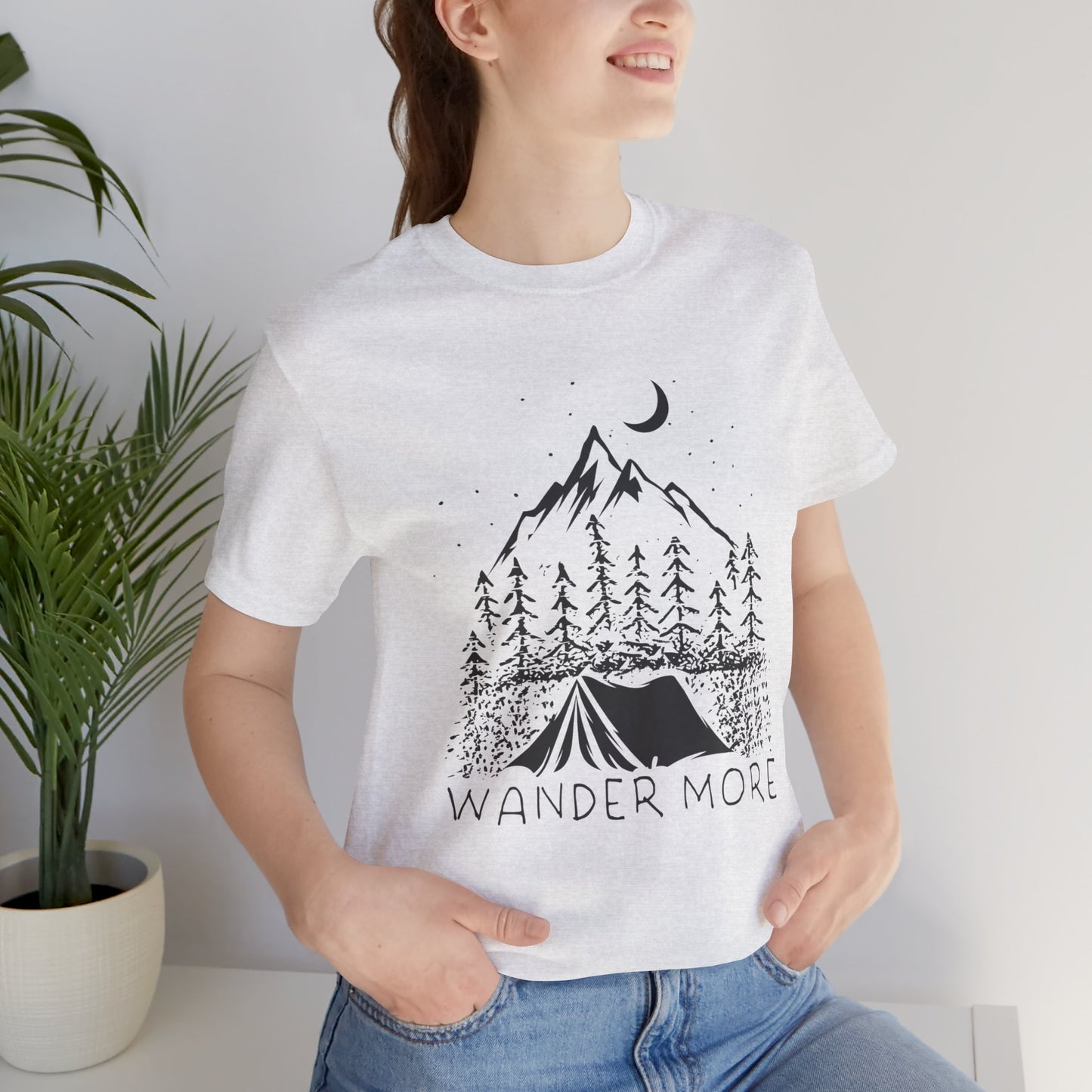 Camping: Wander More - Unisex Jersey Short Sleeve Tee