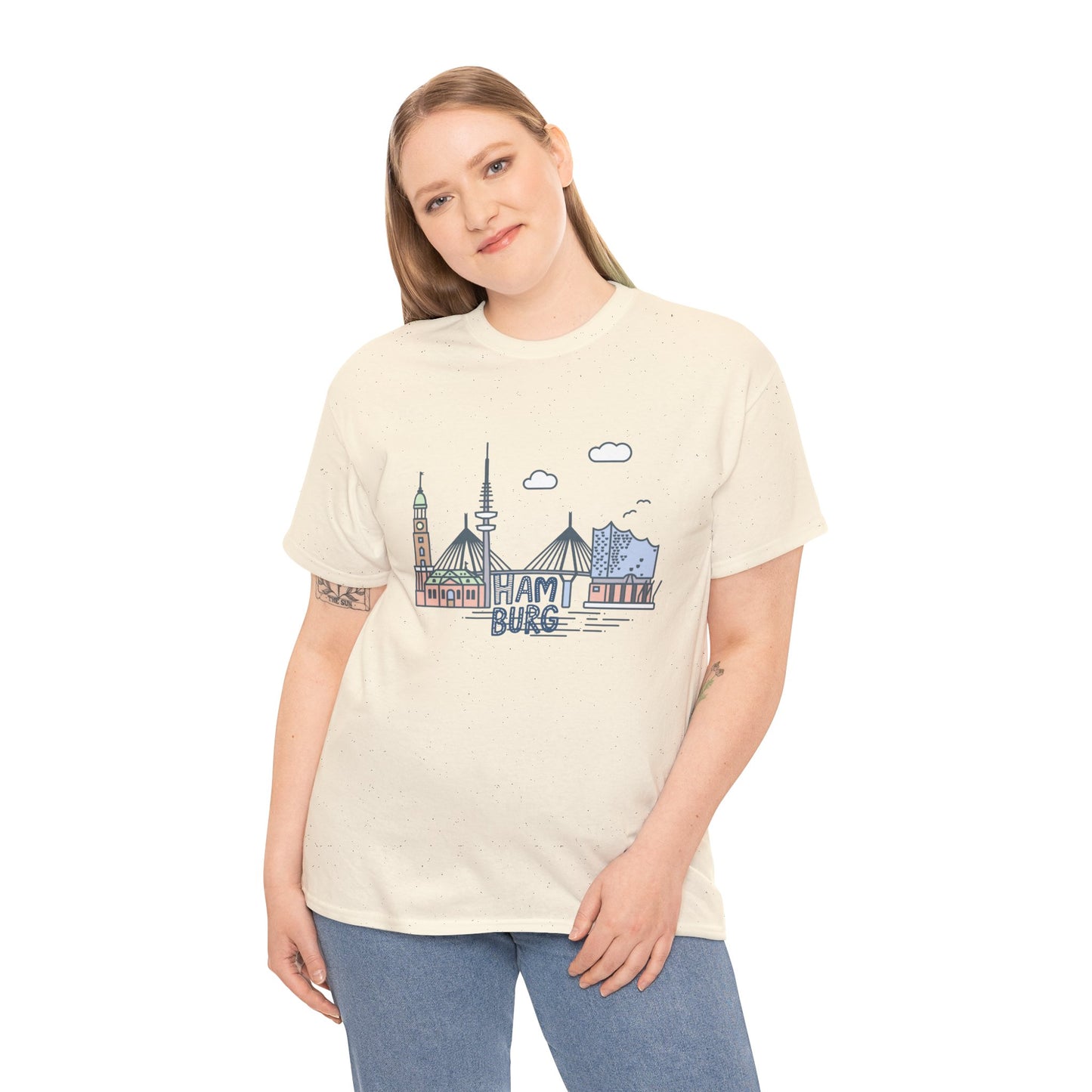 Hamburg, Vintage-Inspired Unisex Heavy Cotton Tee - 12244