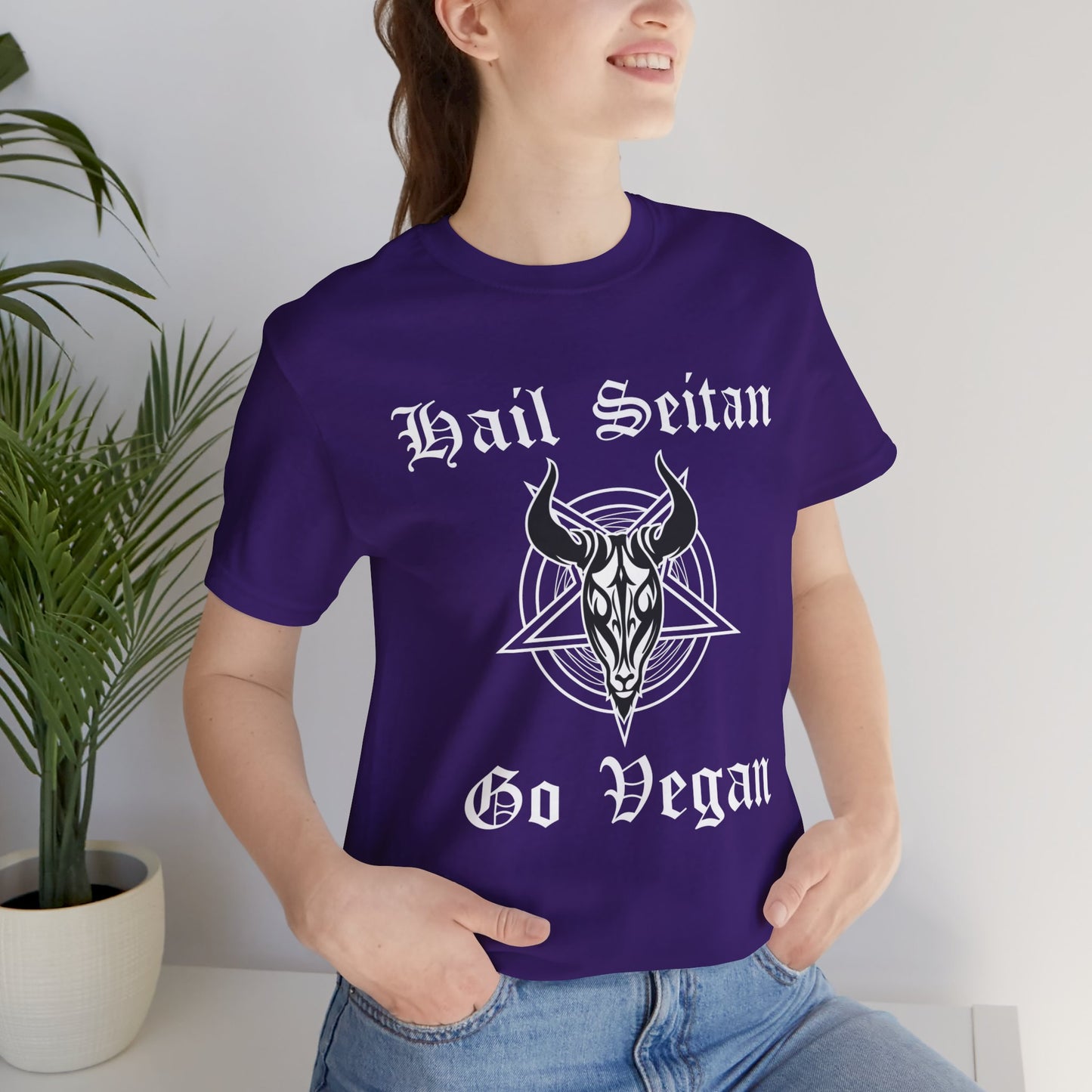 Bail Seitan Go Vegan - Unisex Jersey Short Sleeve Tee