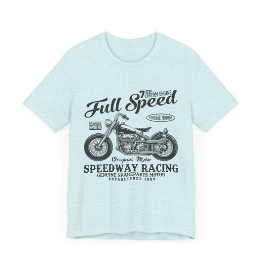 Full Speed, Vintage Motors - Unisex Jersey Short Sleeve Tee