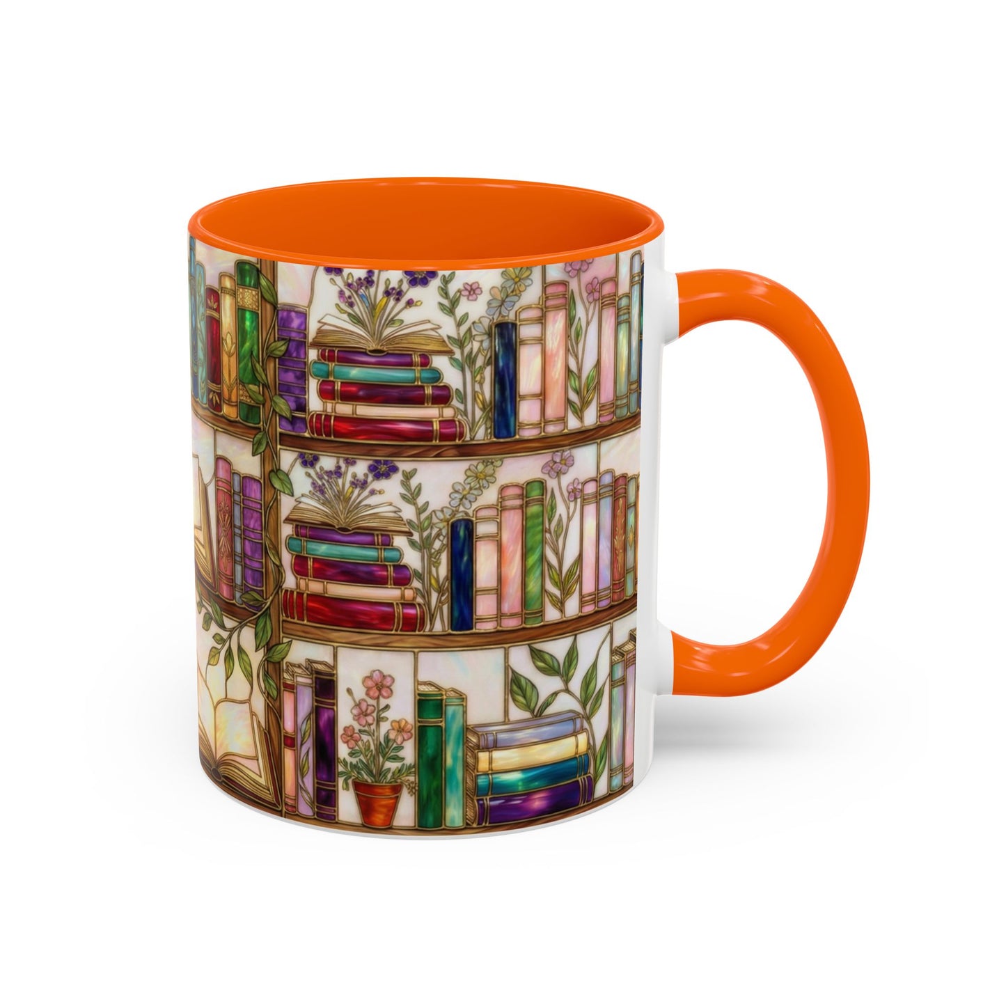 Bookish Accent Coffee Mug — Stained Glass Design (11/15 oz) - 14528