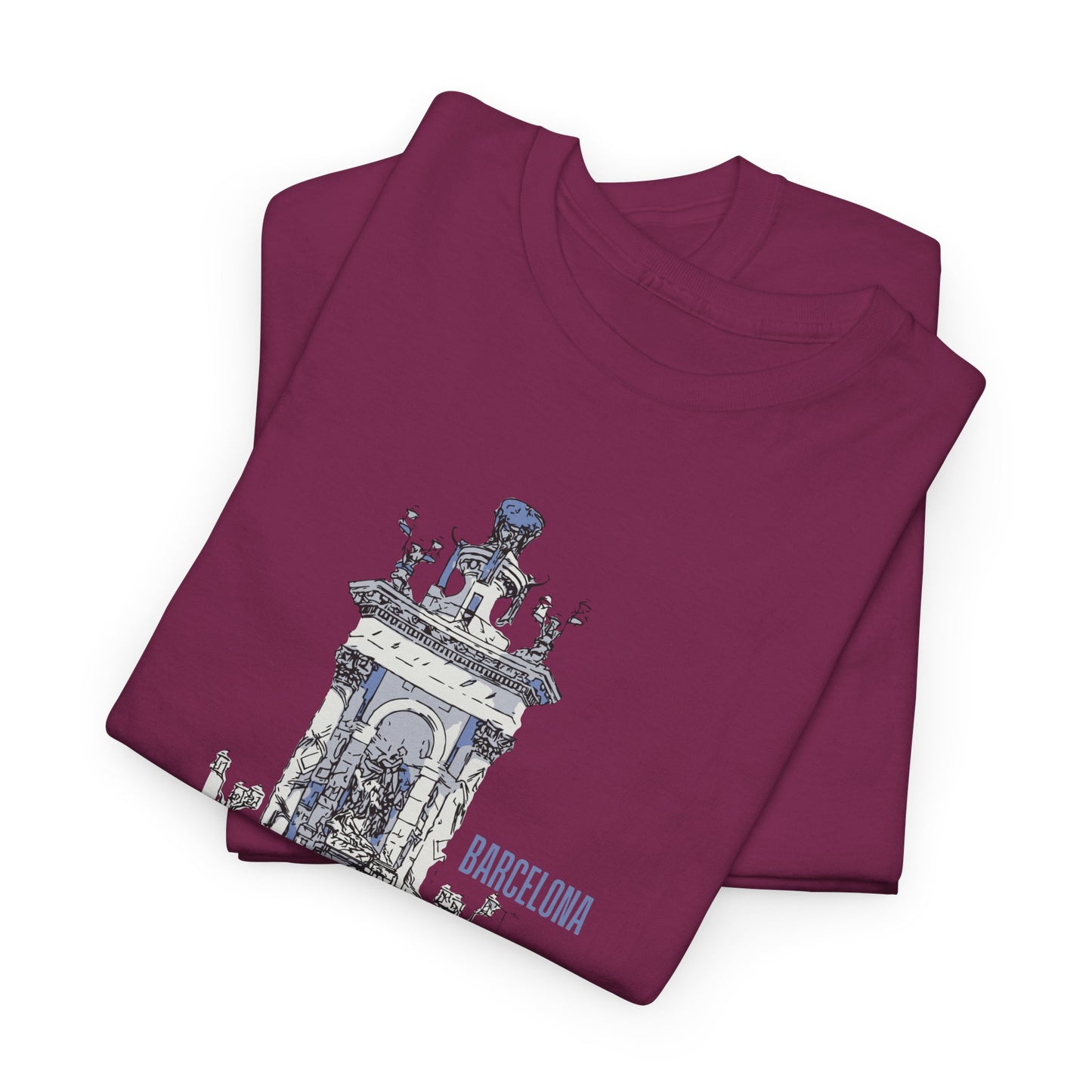 Barcelona Graphic Unisex Heavy Cotton Tee - Casual Travel Style - 12047