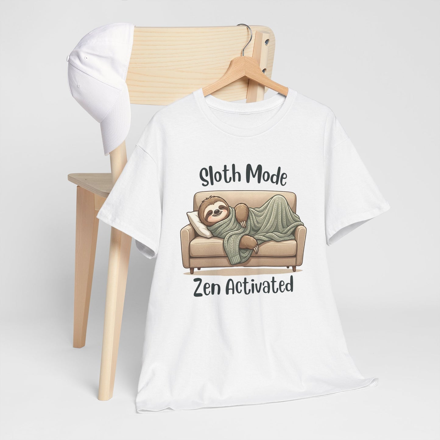 Funny Sloth T-Shirt – “Sloth Mode, Zen Activated” Cute Relaxing Tee - 14844