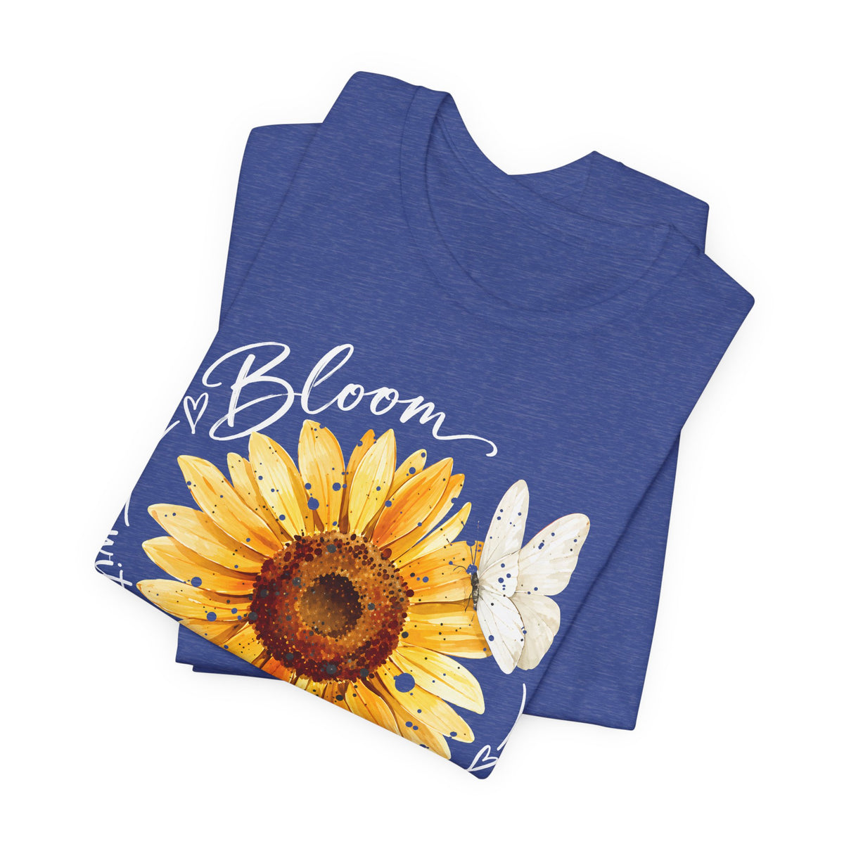 Sunflower “Bloom with Grace in Every Season” T-Shirt, Inspirational Floral Tee- 14502