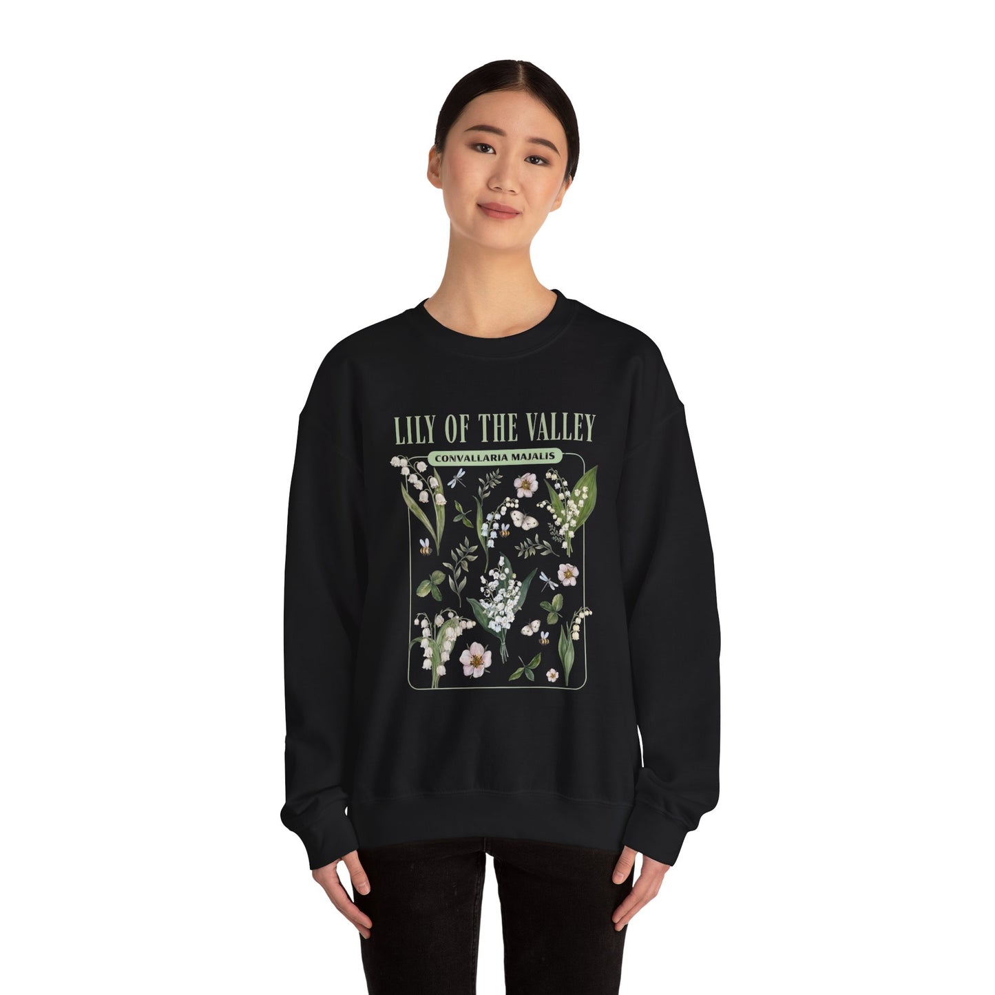 Lily of the Valley Floral Sweatshirt – Botanical Crewneck | May Birth Flower Gift - 14892