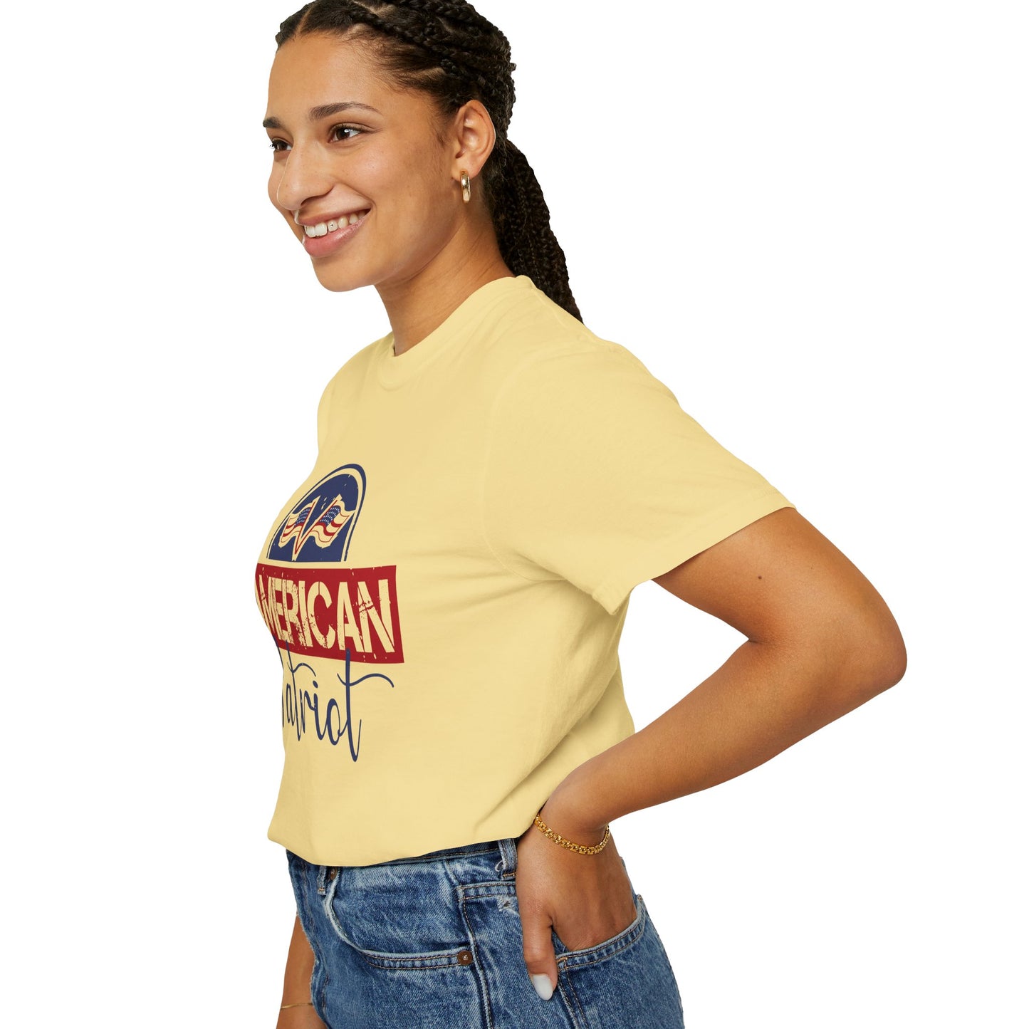 American Patriot Garment-Dyed T-Shirt, USA Pride Tee, 4th of July Shirt, Americana Apparel, Unisex Casual Wear - 13813