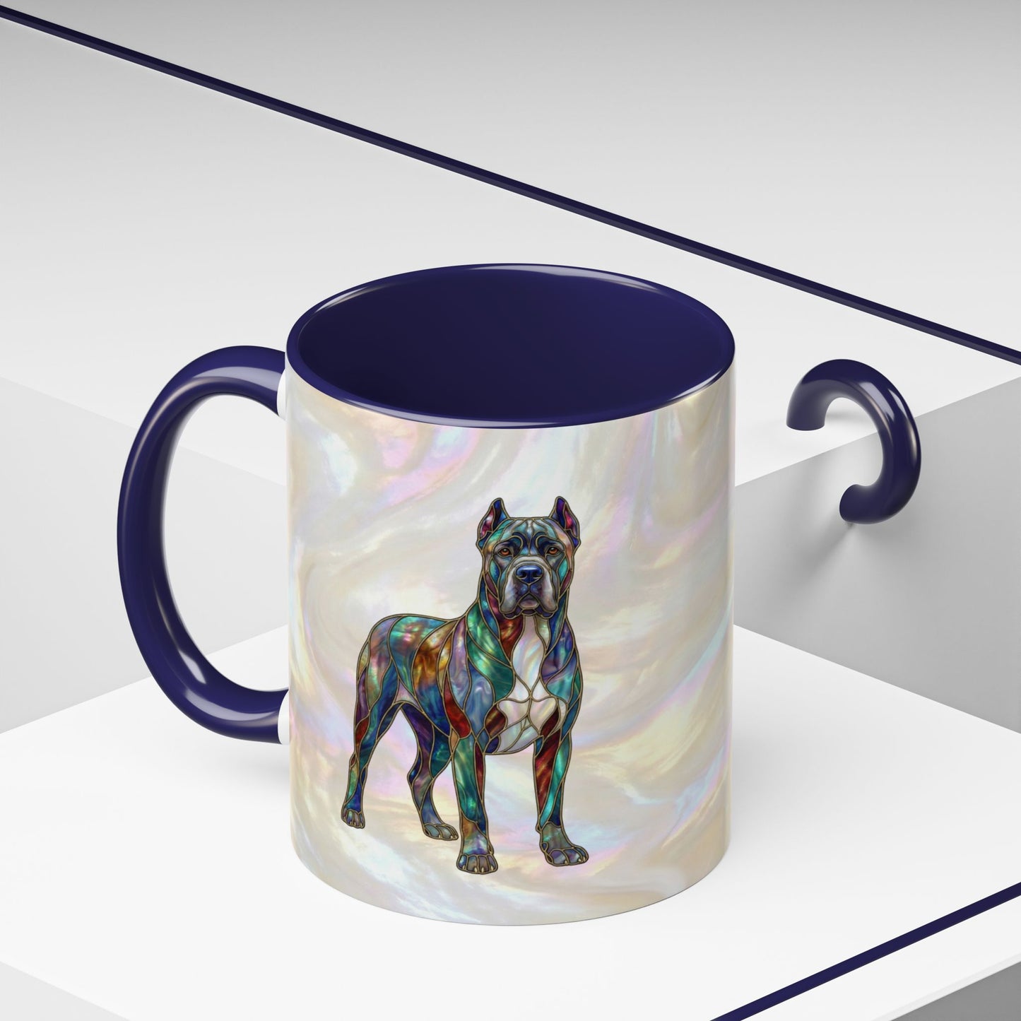 Cane Corso Accent Mug — Stained Glass Design (11/15 oz) - 14623