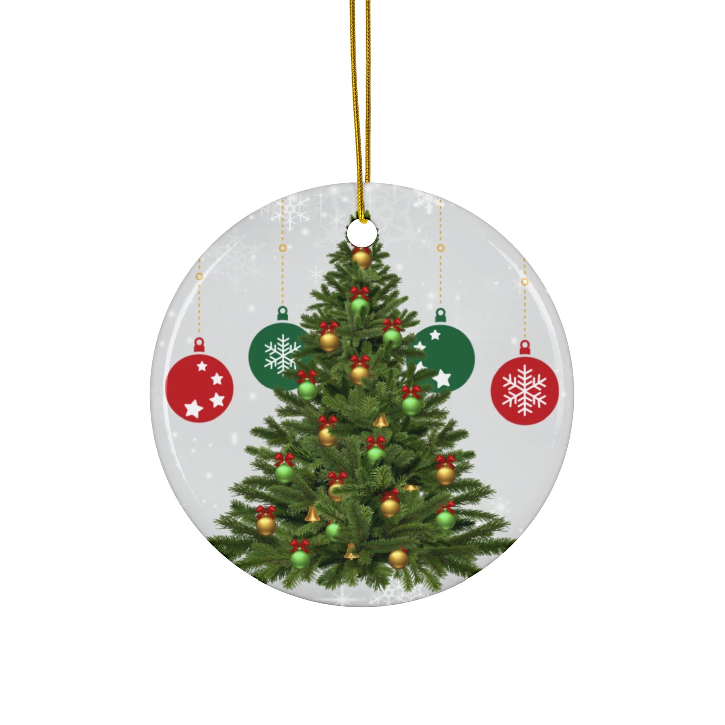 Christmas Tree Magic - Ceramic Ornament, 4 Shapes