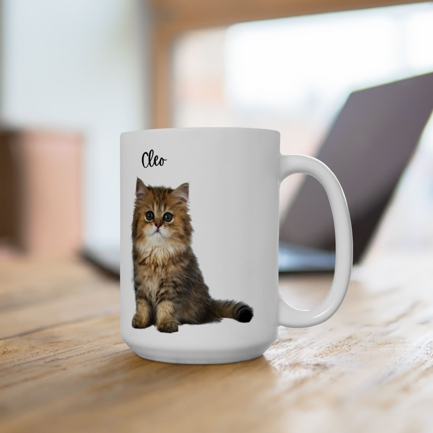 Cute Cat Ceramic Mug - Personalized Pet Lover Gift for Cat Owners, Coffee Cup, Cat Lover Mug, Customized Mug, Funny Animal Gift - 14202