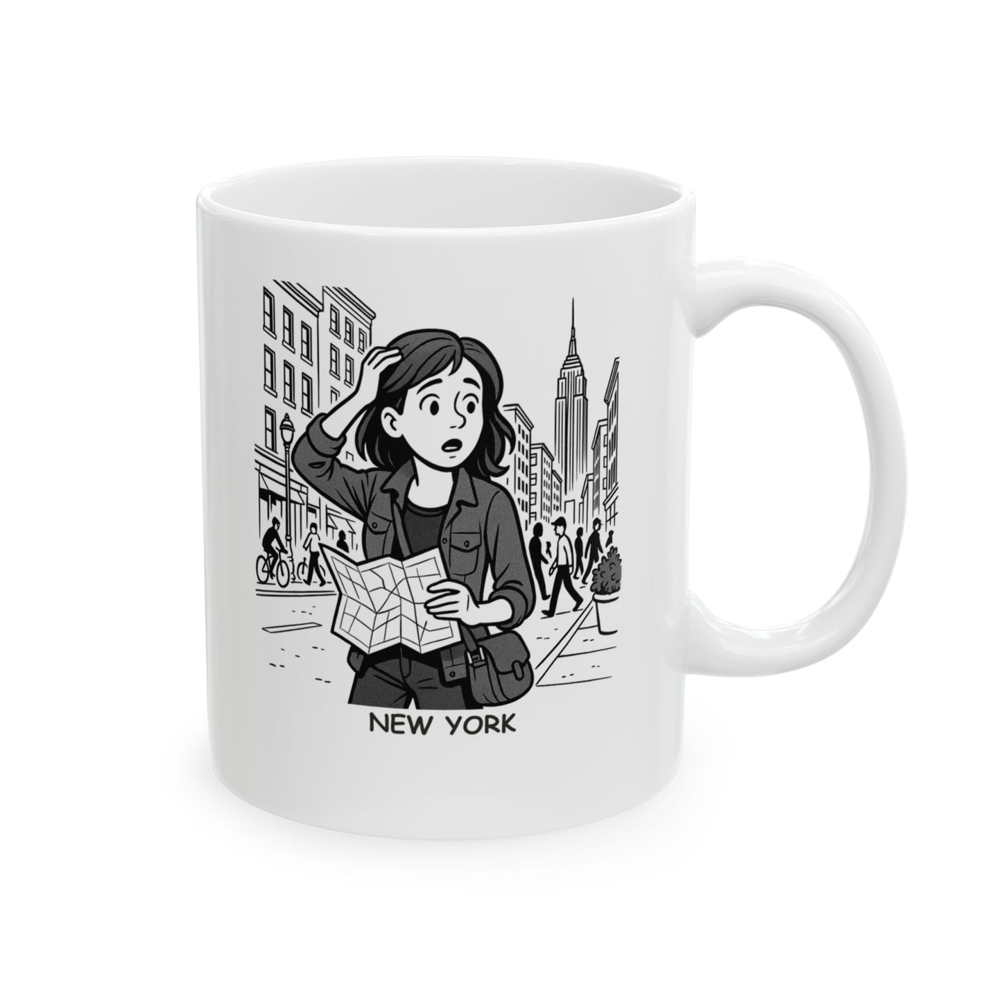 "New York: Where ‘checking out a new place’ means getting lost for hours but discovering something awesome." Ceramic Mug - 11oz & 15oz - 12869