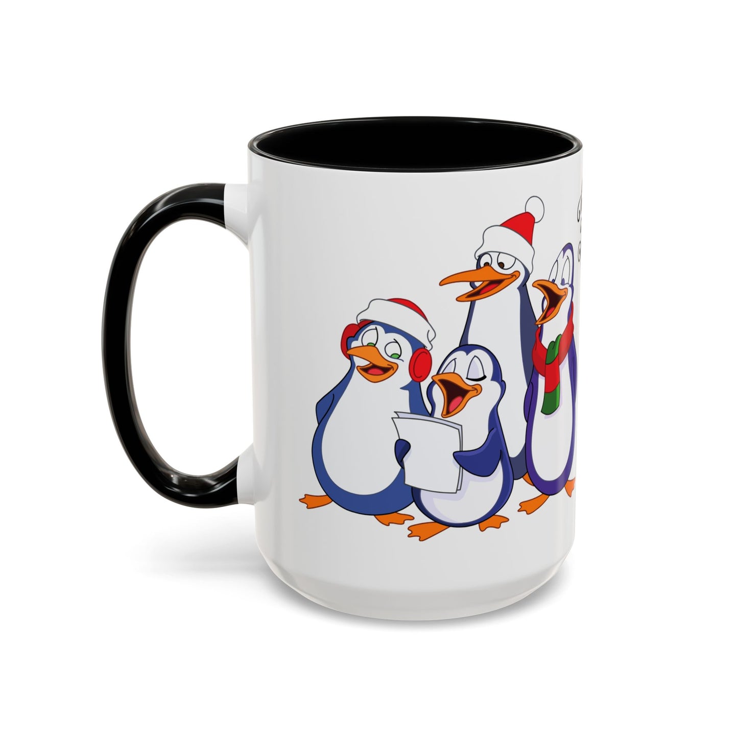 Penguins, Happy New Year - Accent Coffee Mug (11, 15oz) - 10291