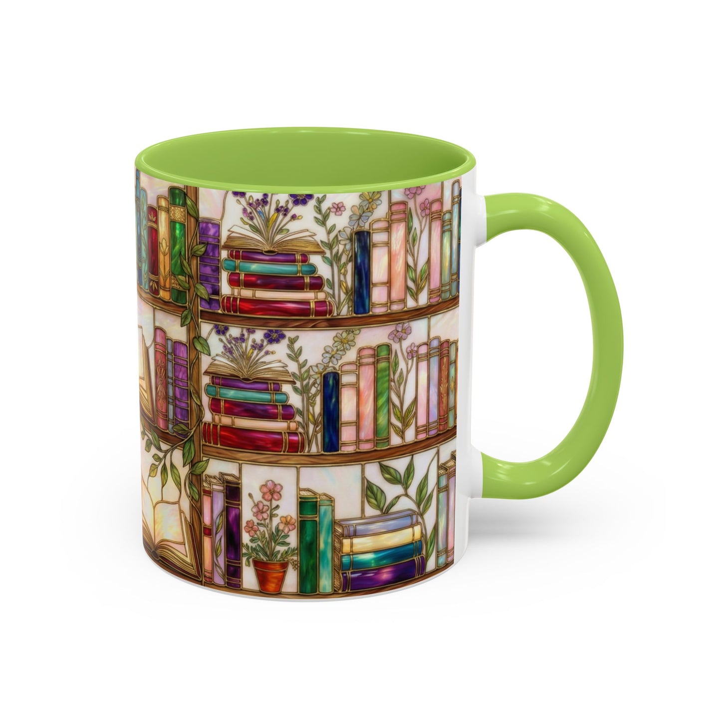 Bookish Accent Coffee Mug — Stained Glass Design (11/15 oz) - 14528