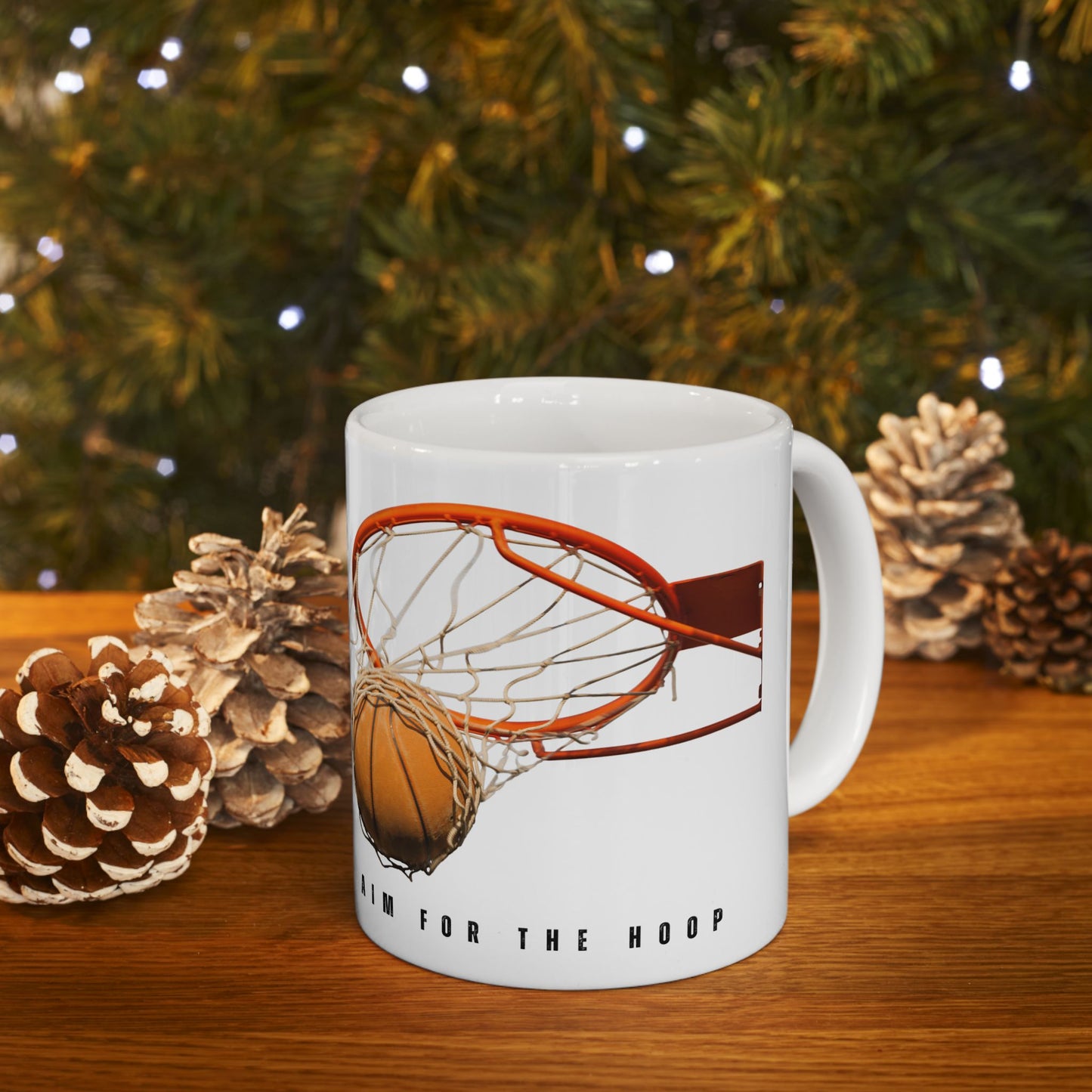 Shoot for the Stars, Aim for the Hoop, Basketball Lovers - Ceramic Mug (11oz, 15oz) - 10135