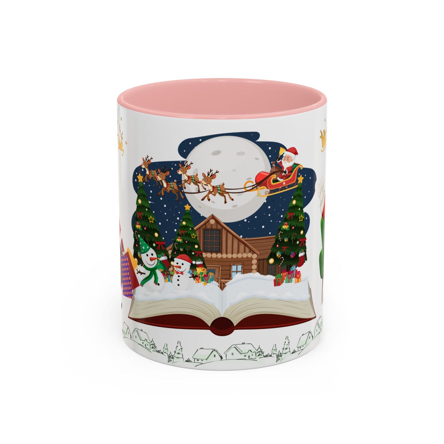 Santa is Coming - Accent Coffee Mug (11, 15oz)