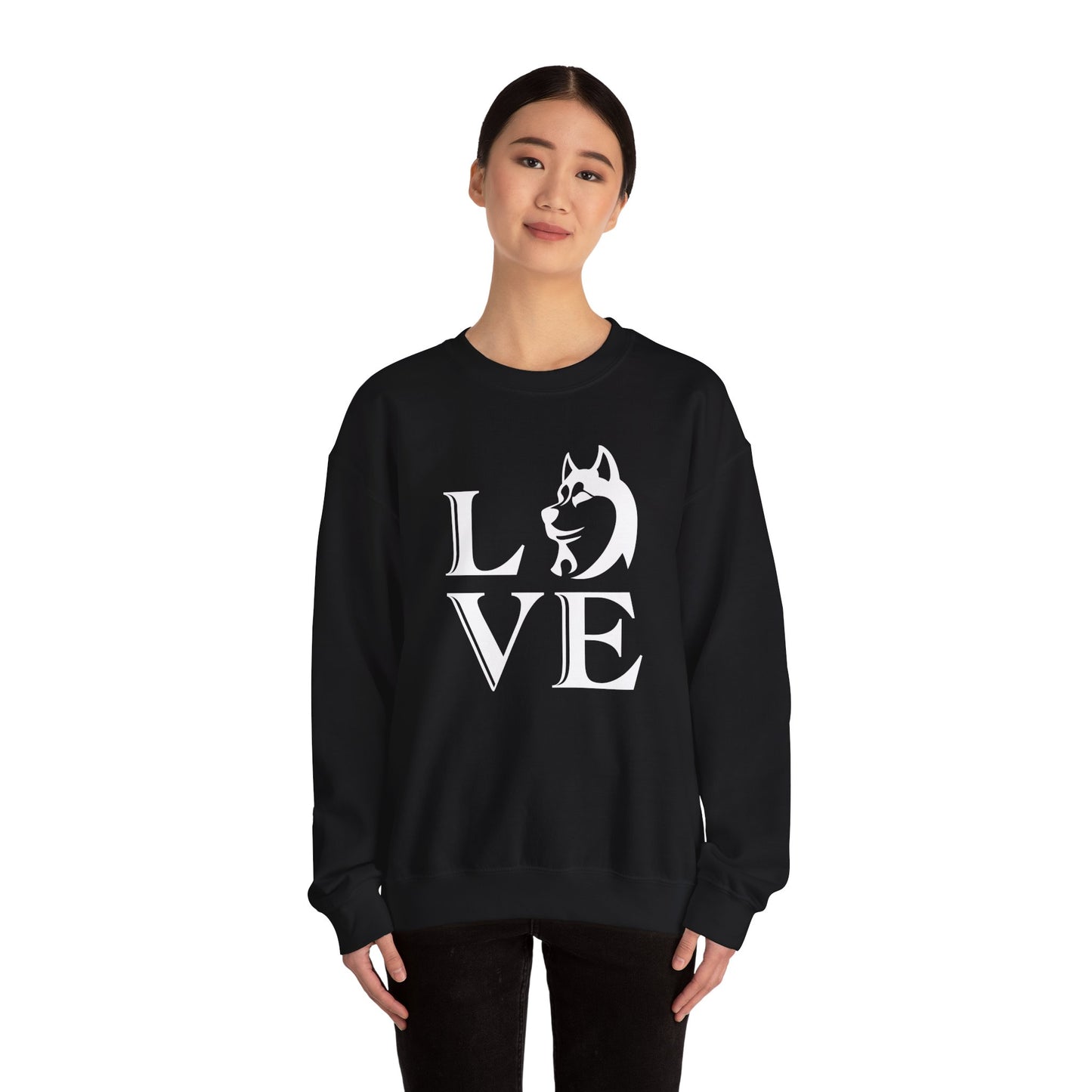 A dog's Love is Pure, Loyal, and Forever  - Unisex Heavy Blend™ Crewneck Sweatshirt