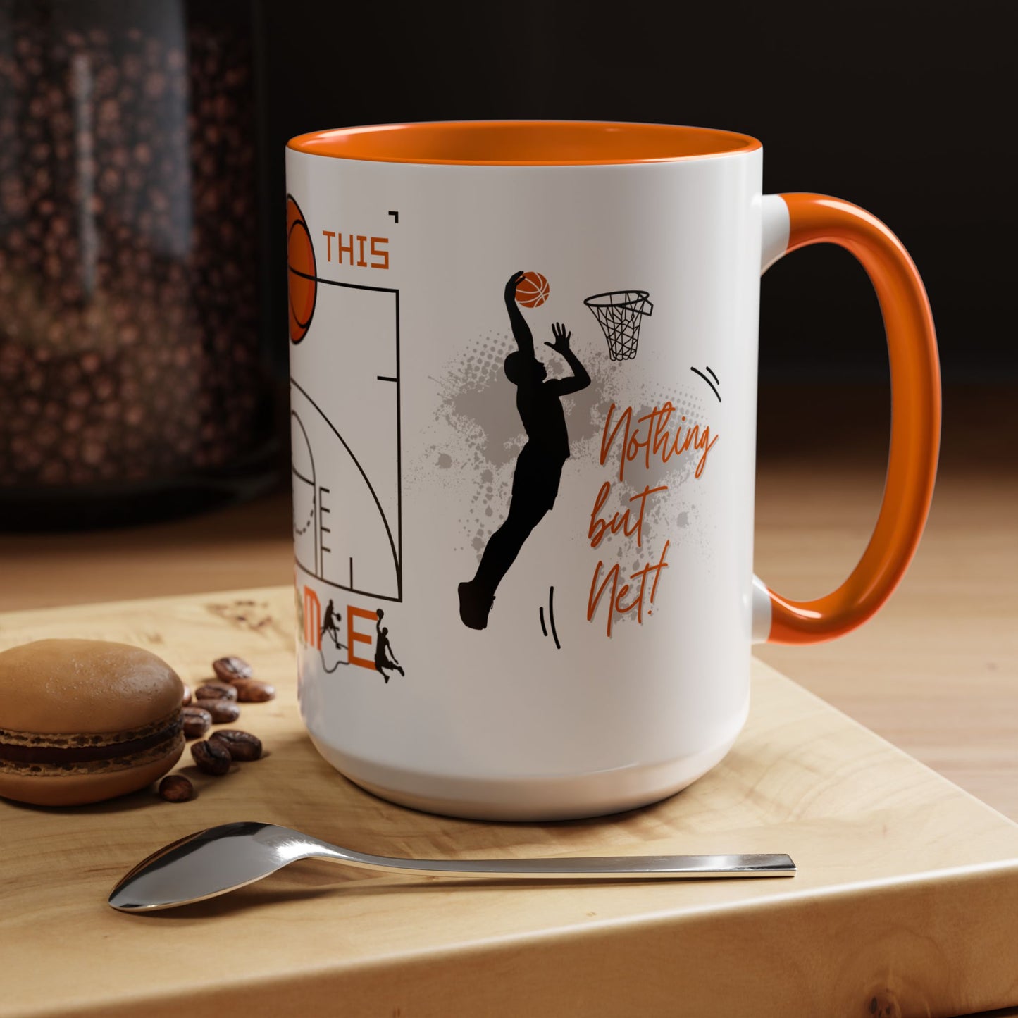 Love This Game, Basketball - Accent Coffee Mug (11, 15oz) - 10718