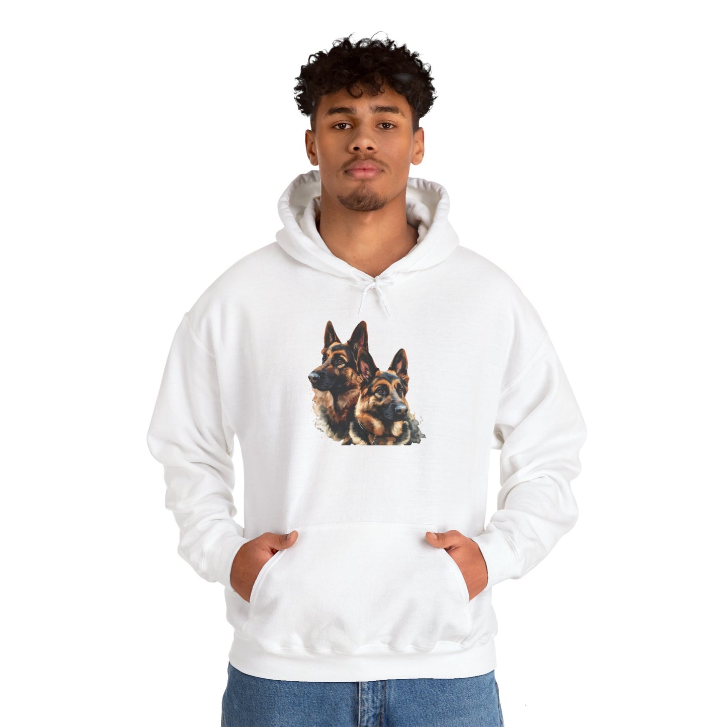 German Shepherds: Born to Protect - Unisex Heavy Blend™ Hooded Sweatshirt