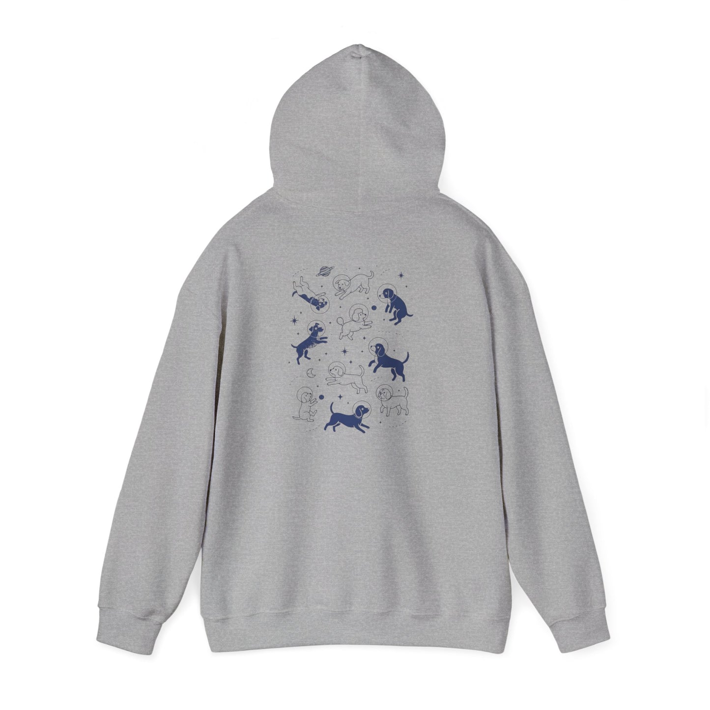 Dog in Space Hoodie – Space Puppy Graphic Hooded Sweatshirt, Unisex Heavy Blend™ - 14679