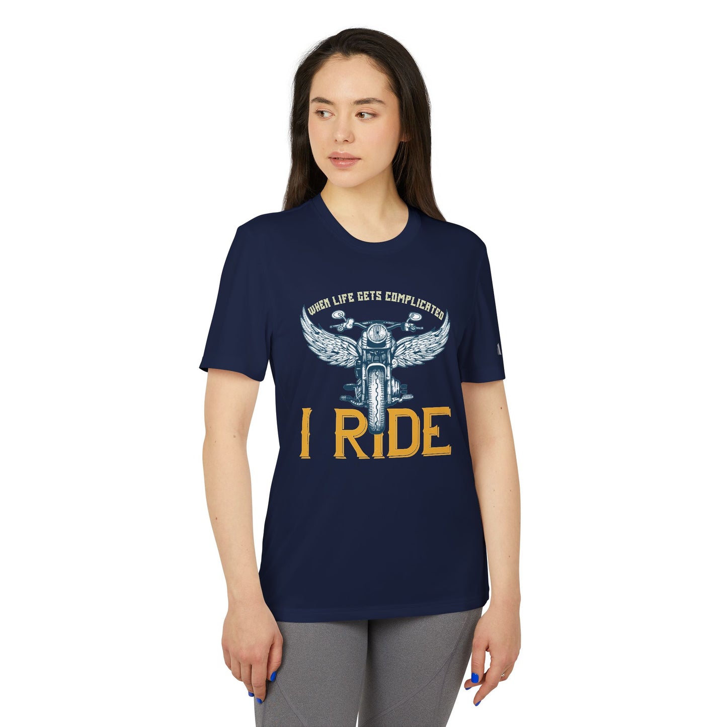 When Life Gets Complicated, I Ride - adidas Unisex Sport T-shirt - 13960