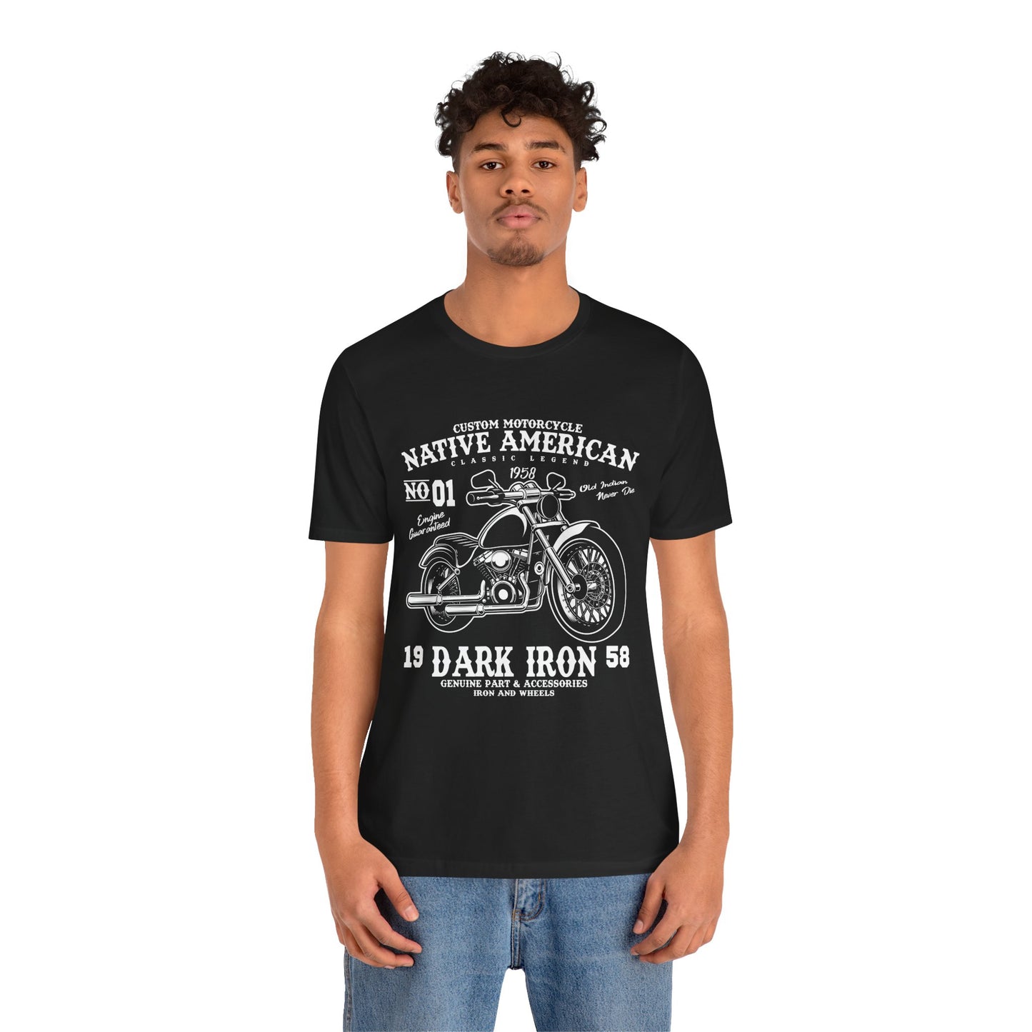 Custom Motorcycle, Native American - Unisex Jersey Short Sleeve Tee - 13299