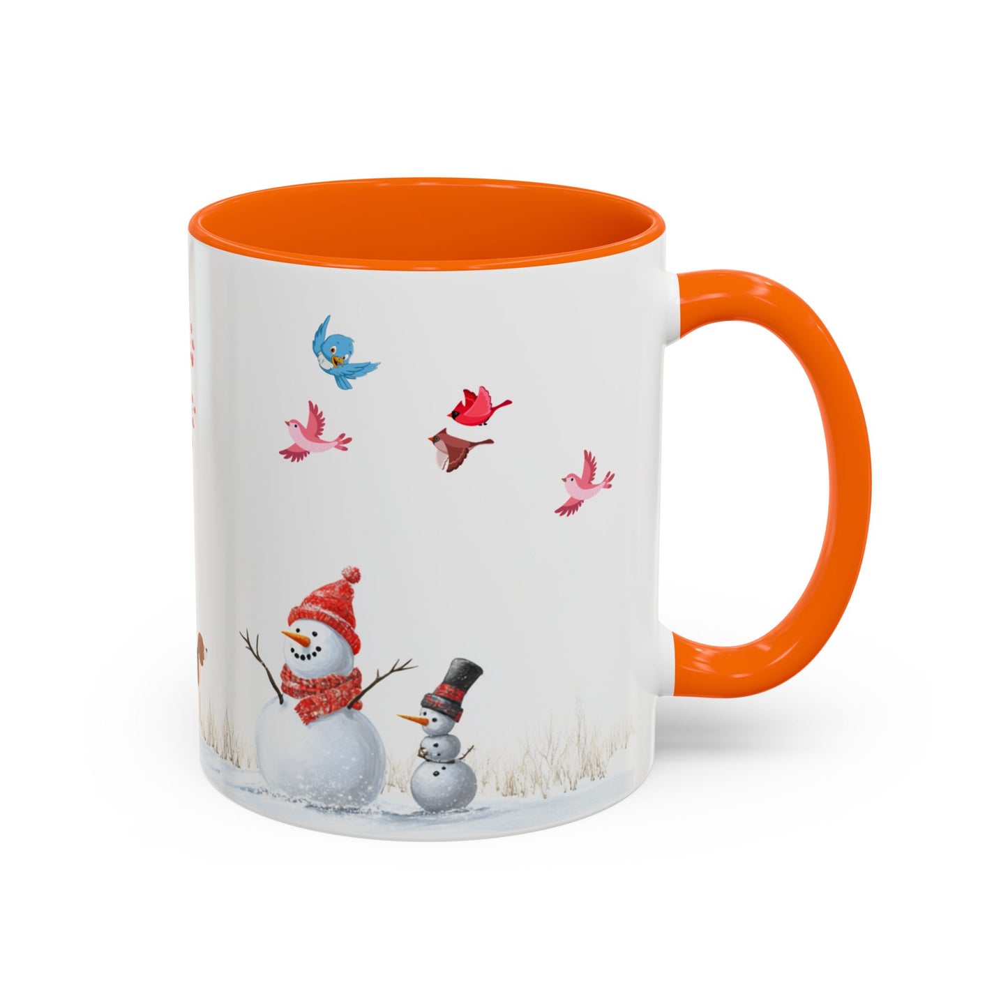 Winter Tree, Snowman & Puppy - Accent Coffee Mug (11, 15oz) - 10406