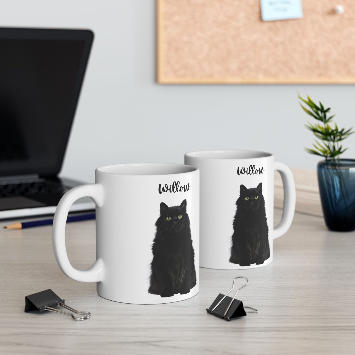 Personalised Cat Ceramic Mug, Modern Coffee Cup, Gift for Cat Lovers, Unique Home Decor - 14207