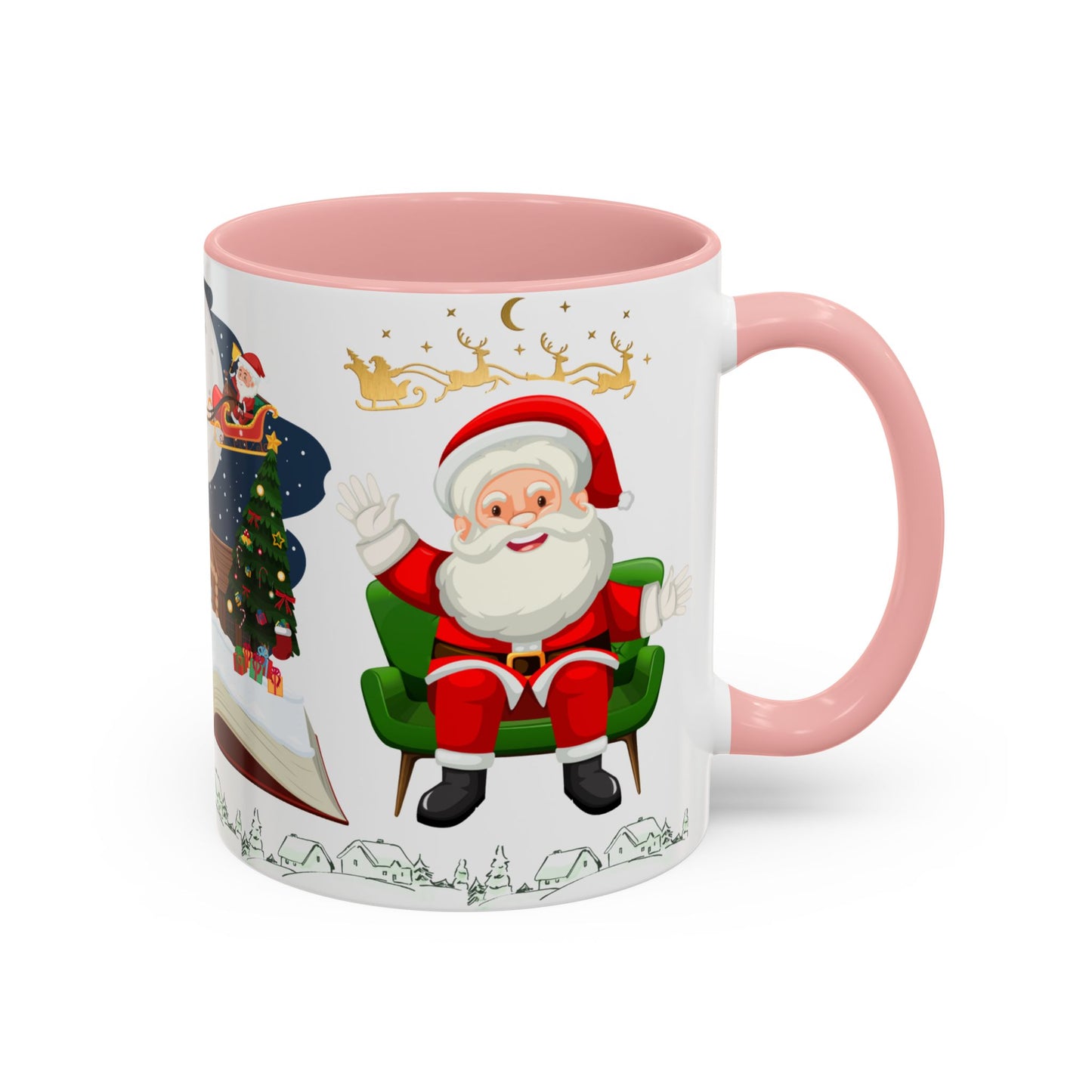 Santa is Coming - Accent Coffee Mug (11, 15oz)