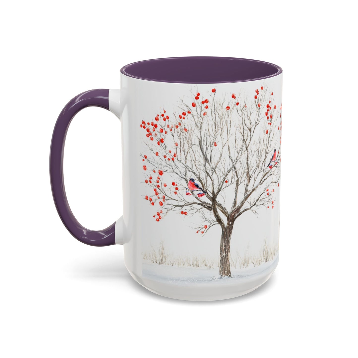 Winter Tree, Snowman & Puppy - Accent Coffee Mug (11, 15oz) - 10406