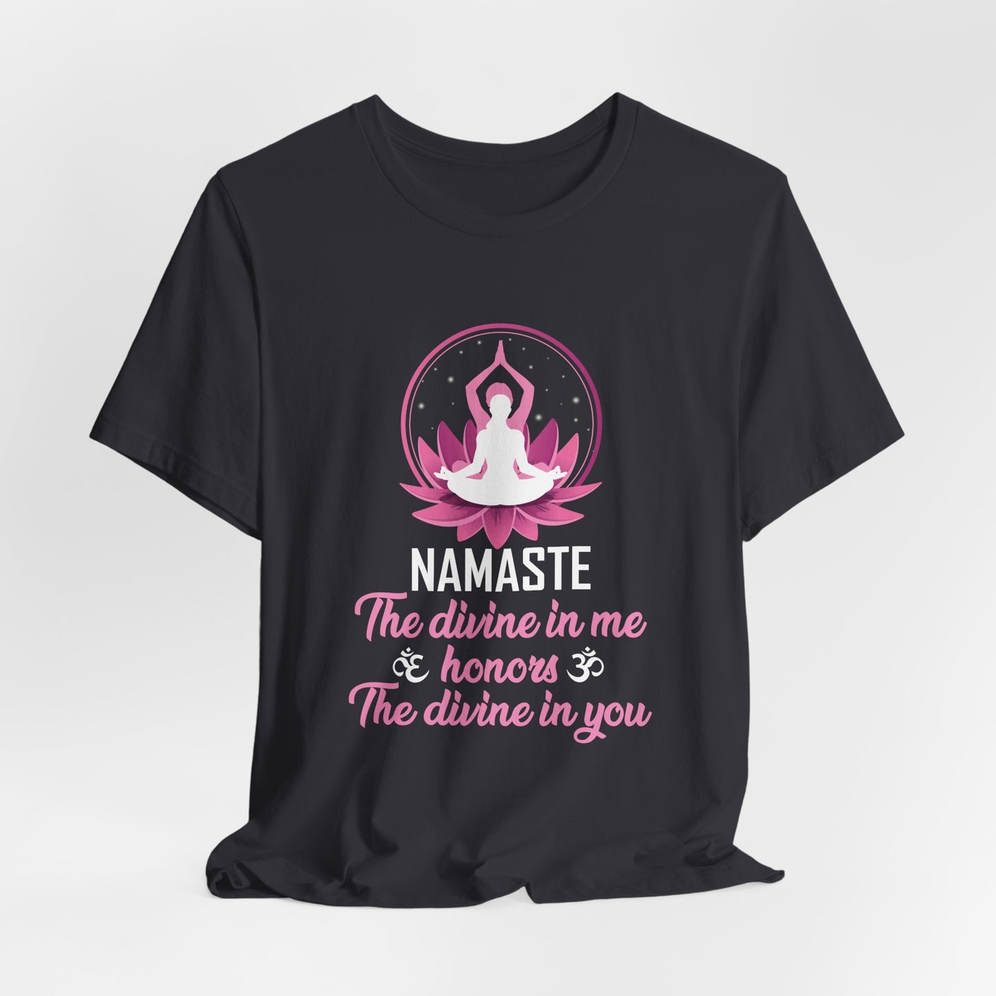 Yoga: Namaste, The Divine In Me & Honor, The Divine In You - Unisex Jersey Short Sleeve Tee - 12535