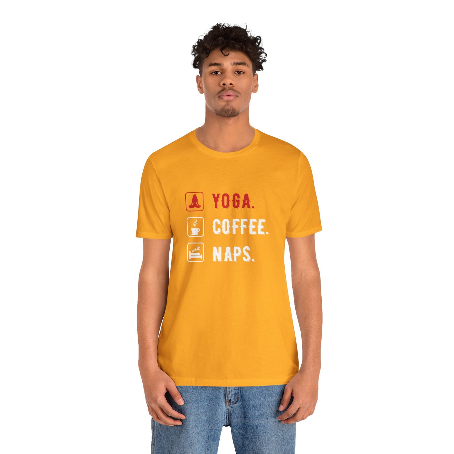 Yoga Coffee Naps - Unisex Jersey Short Sleeve Tee - 12159