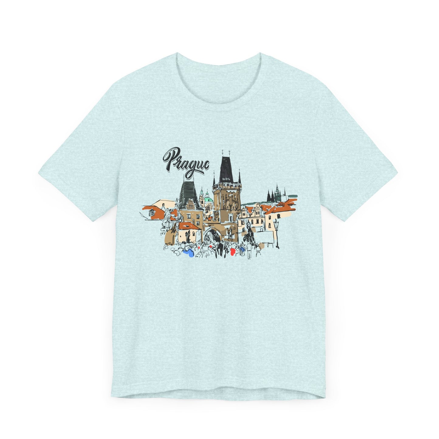 Prague Graphic Unisex Tee - Perfect Travel Souvenir - 12135