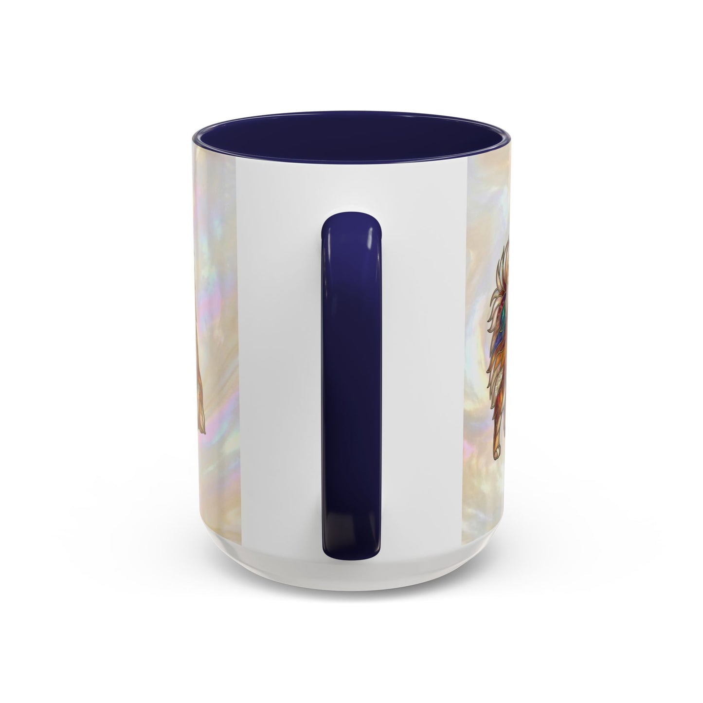 Pomeranian Accent Coffee Mug — Stained Glass Design (11/15oz) - 14638