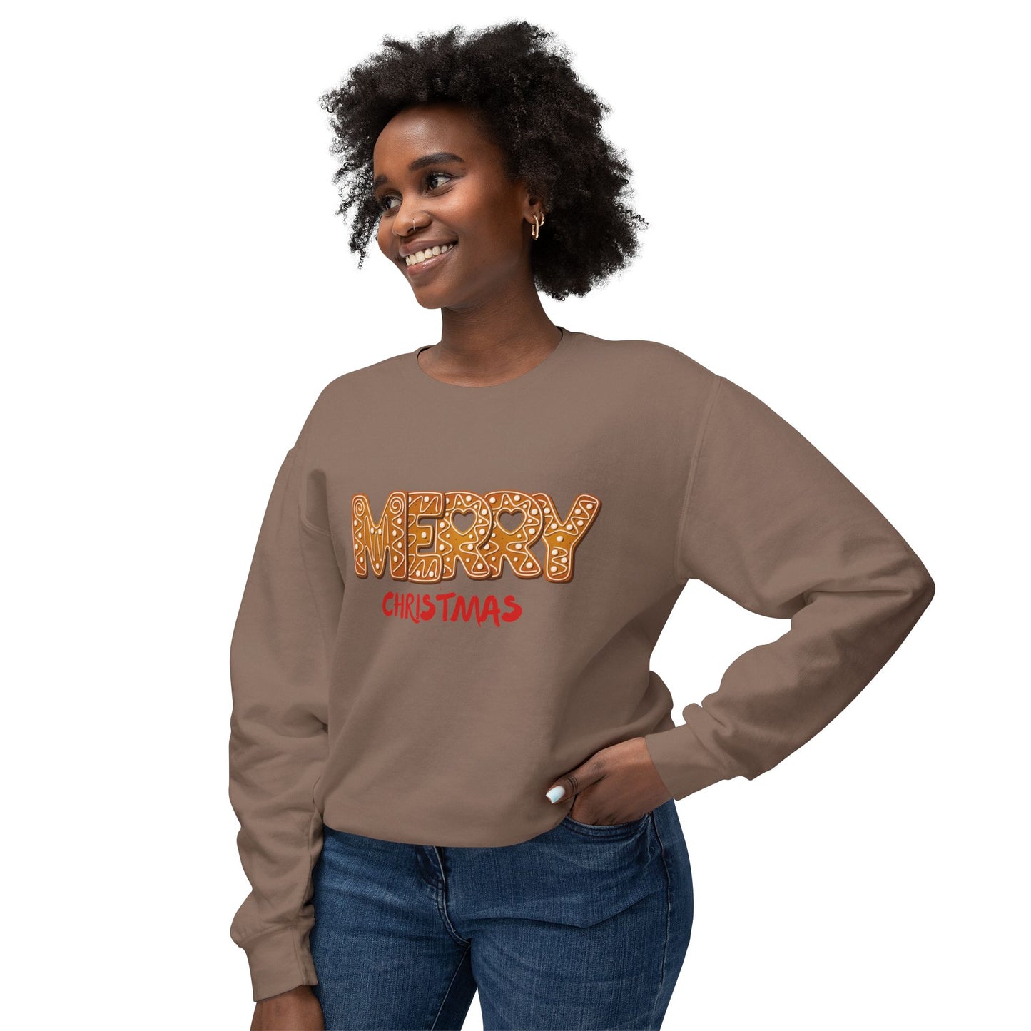 Merry Christmas - Unisex Lightweight Crewneck Sweatshirt