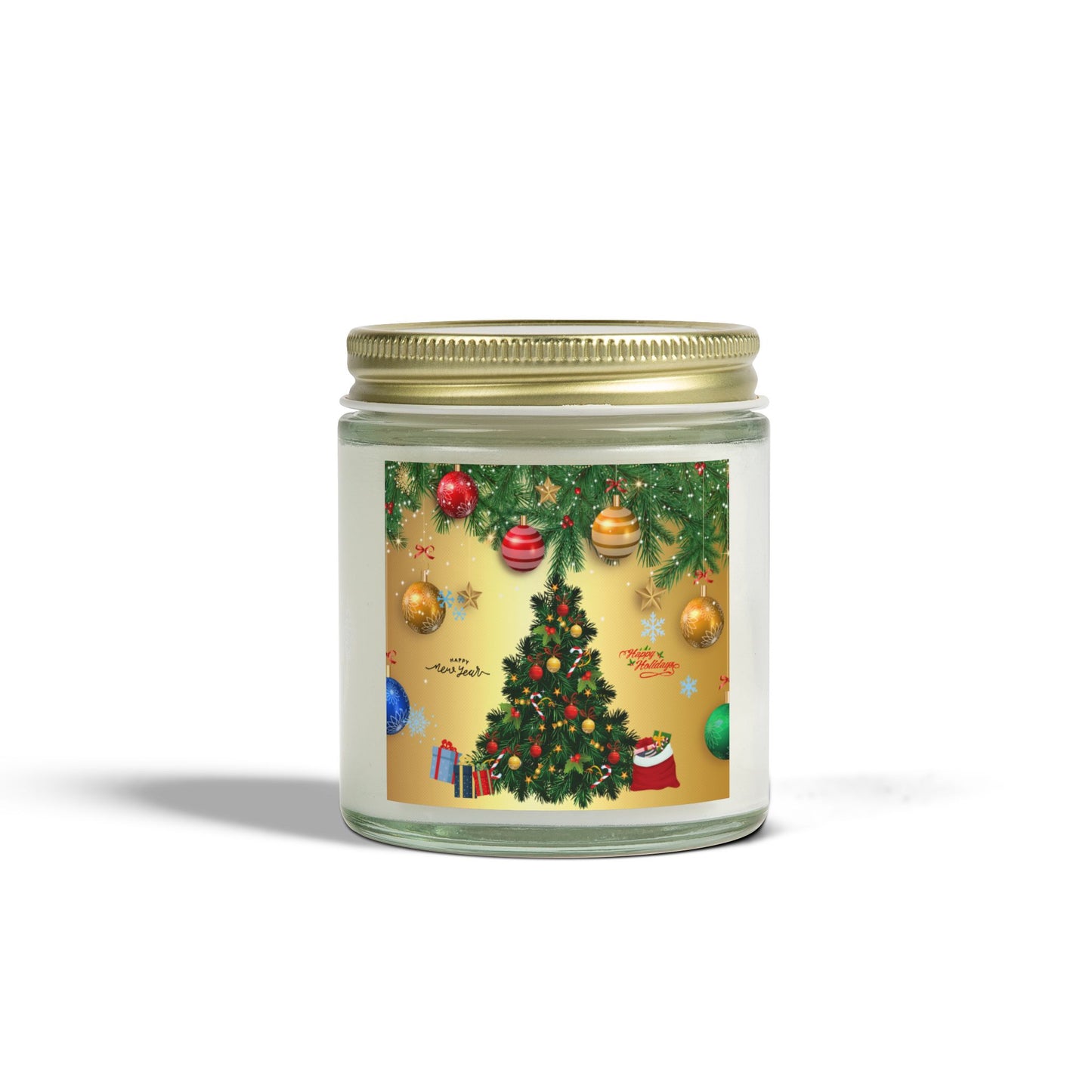 Christmas Tree - Scented Candles, Coconut Apricot Wax (4oz, 9oz)