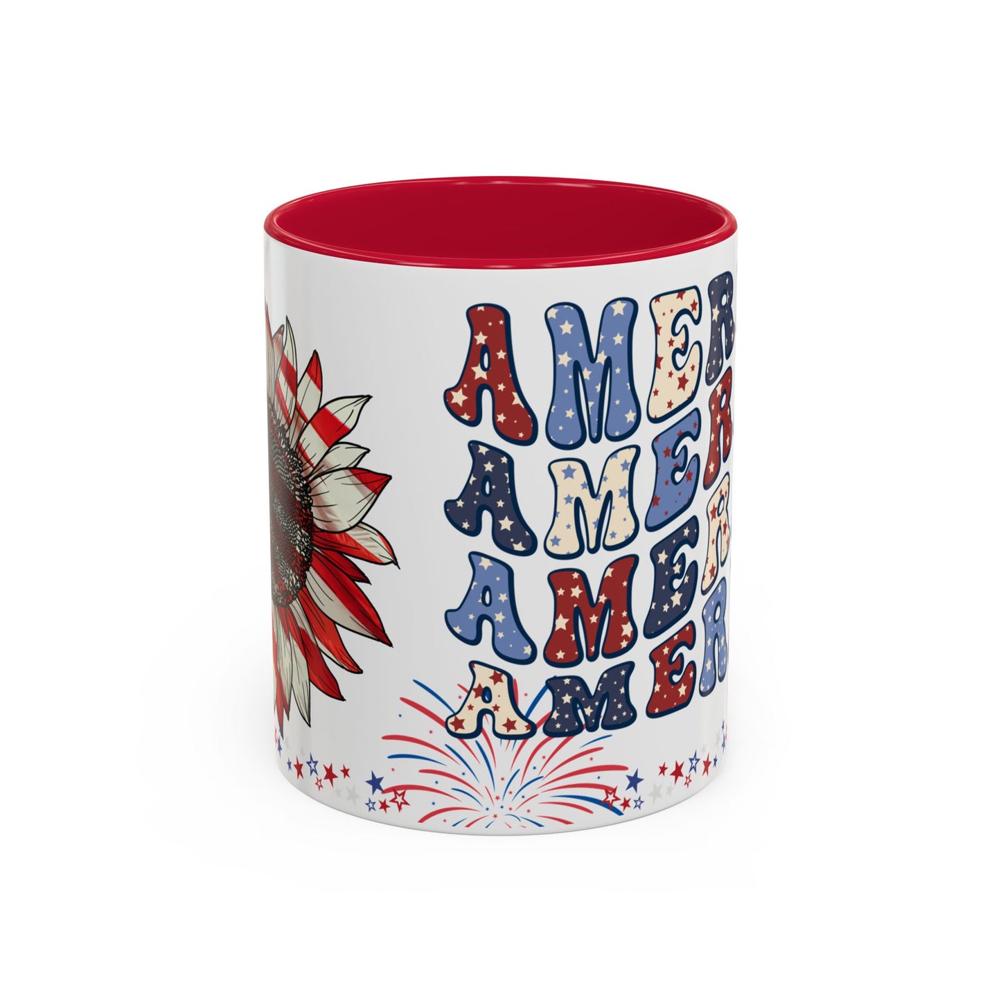 July 4, Red & Blue, Colorful Mugs, 11oz - 10590