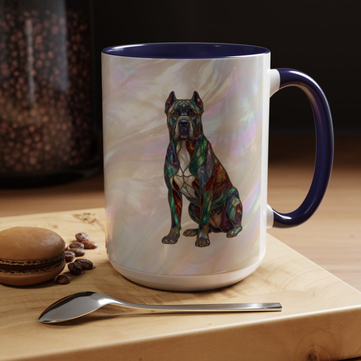 Cane Corso Accent Mug — Stained Glass Design (11/15 oz) - 14623