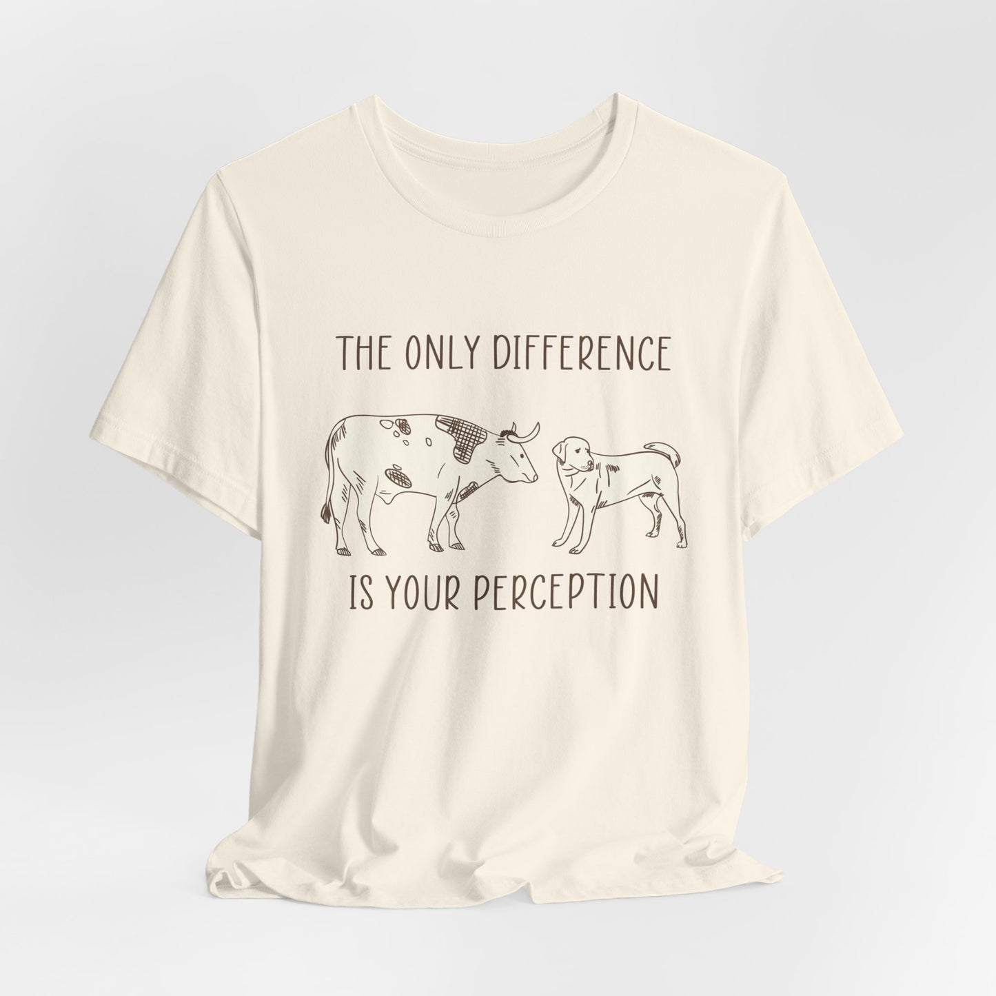 Vegan: Only Difference Is Your Perception - Unisex Jersey Short Sleeve Tee