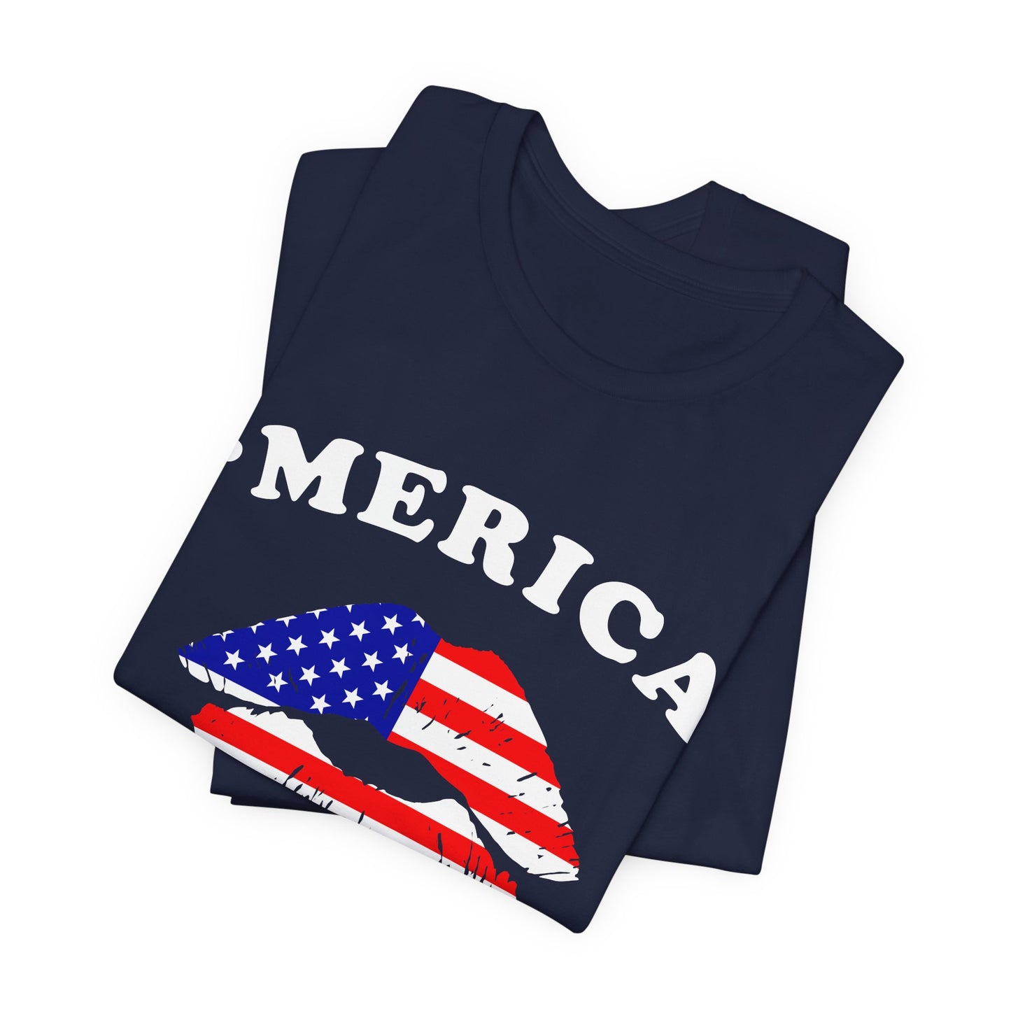 'Merica Unisex Jersey Tee, Patriotic Short Sleeve Shirt, USA Flag Design, Independence Day Apparel, Festival Wear, Summer Casual - 13519