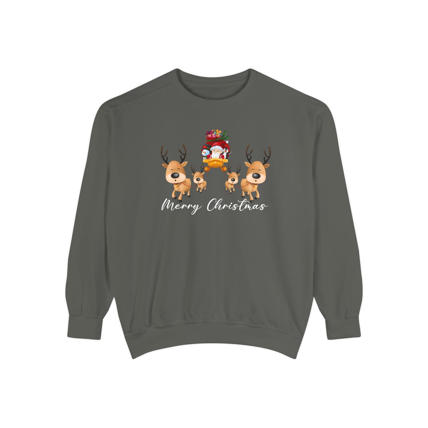 Reindeers - Unisex Garment-Dyed Sweatshirt - 10010