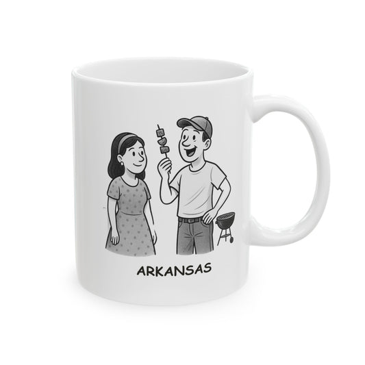 "Arkansas: We’re not big on fancy, but we sure are big on fun." Ceramic Mug - 13341