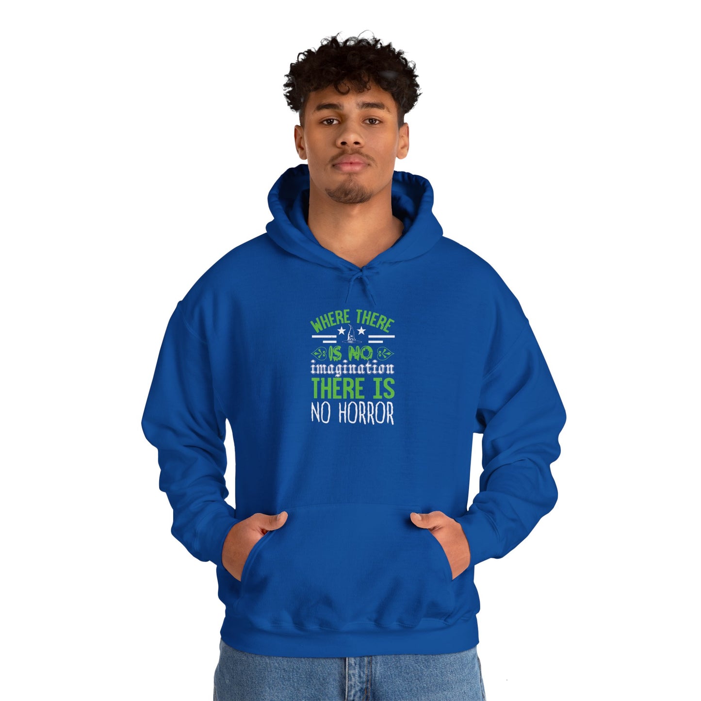 Where There Is No Imagination, There Is No Horror - Unisex Heavy Blend™ Hooded Sweatshirt