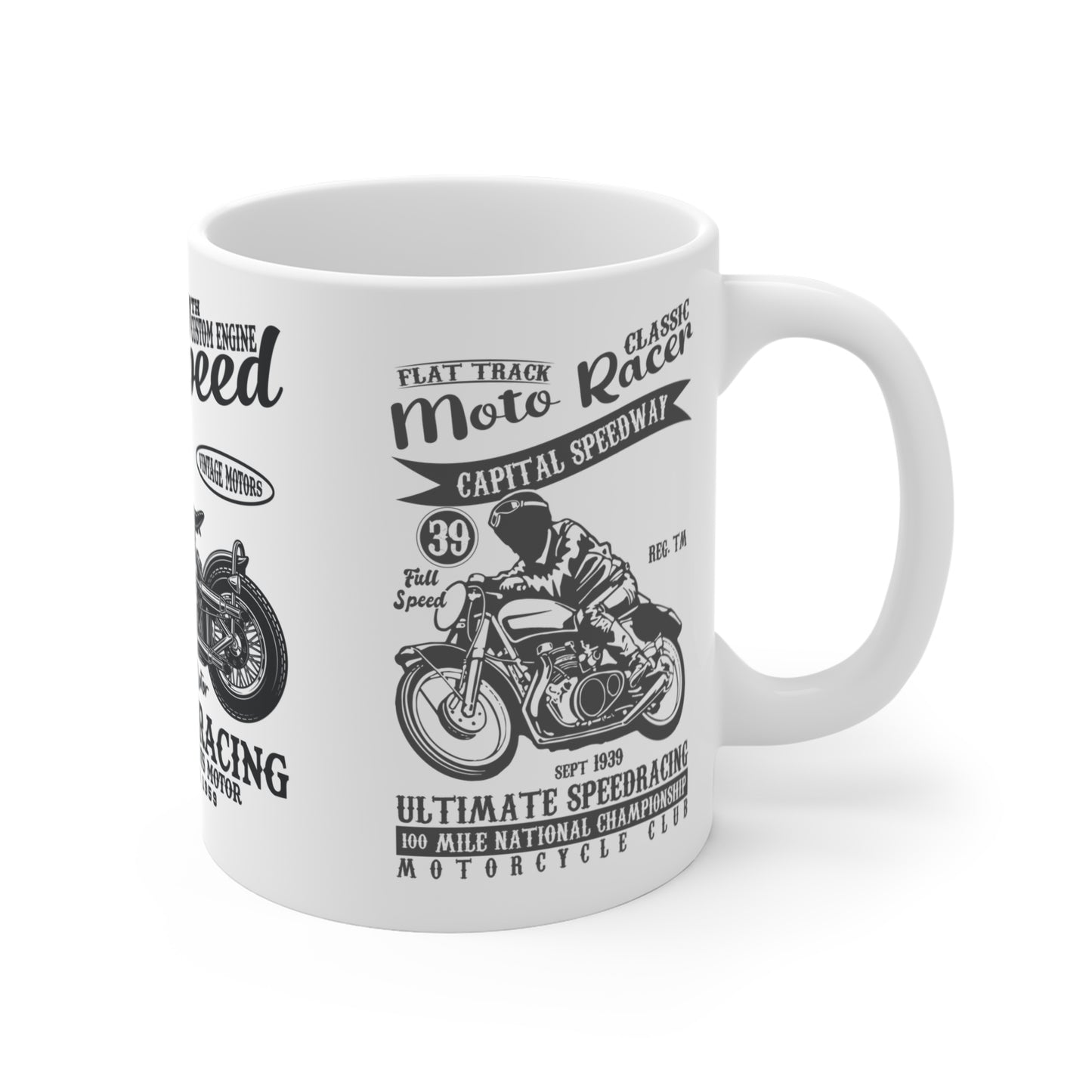 Full Speed, Vintage Motor - Mug 11oz