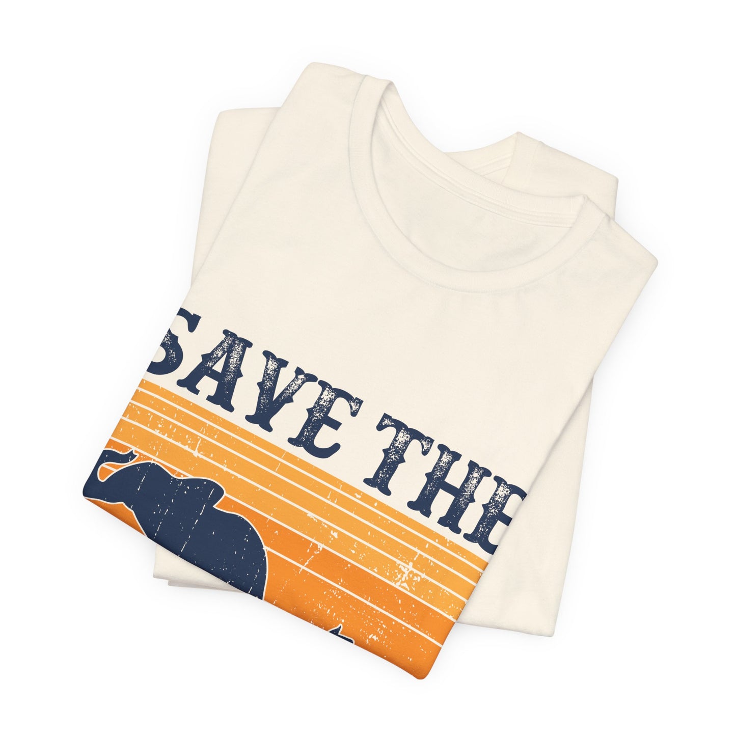 Vegan: Save The Elephants - Unisex Jersey Short Sleeve Tee