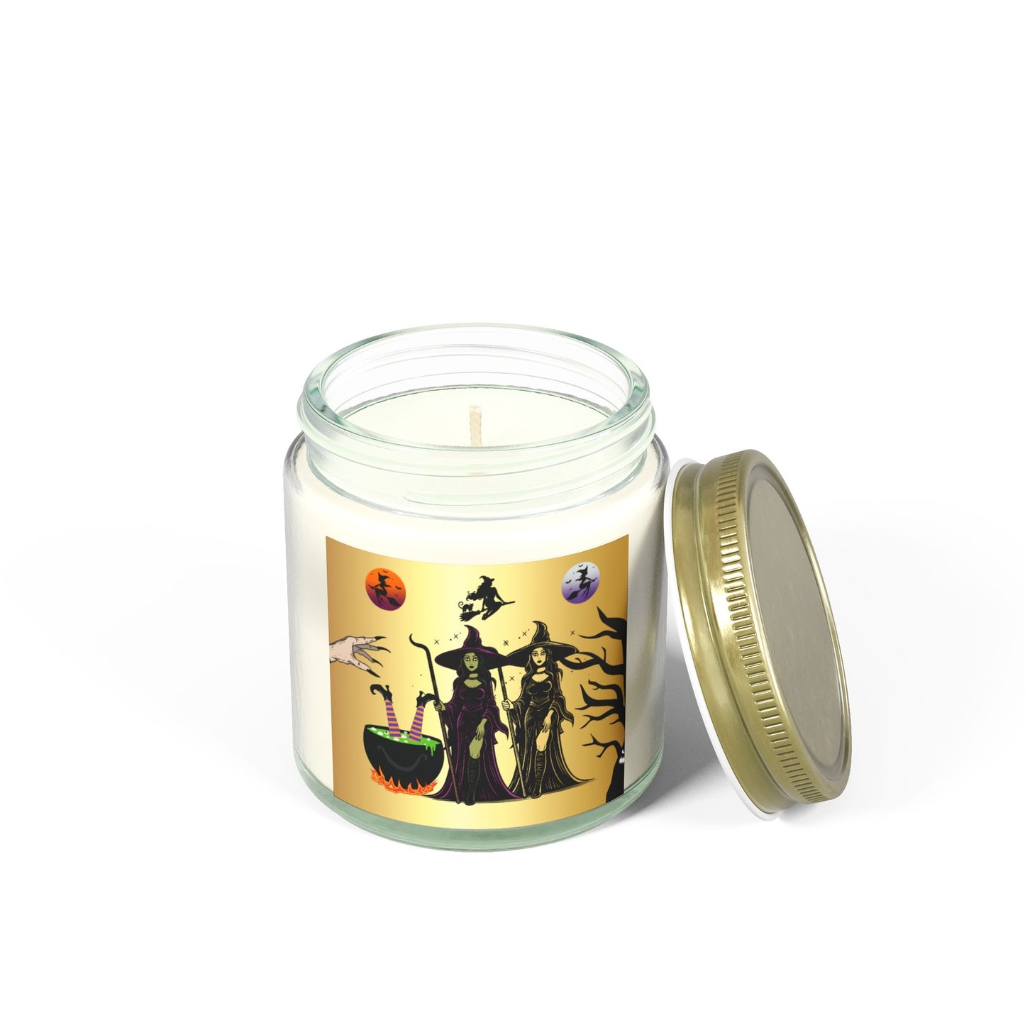 Halloween Witches - Scented Coconut Apricot Candles (4oz, 9oz) - 14097