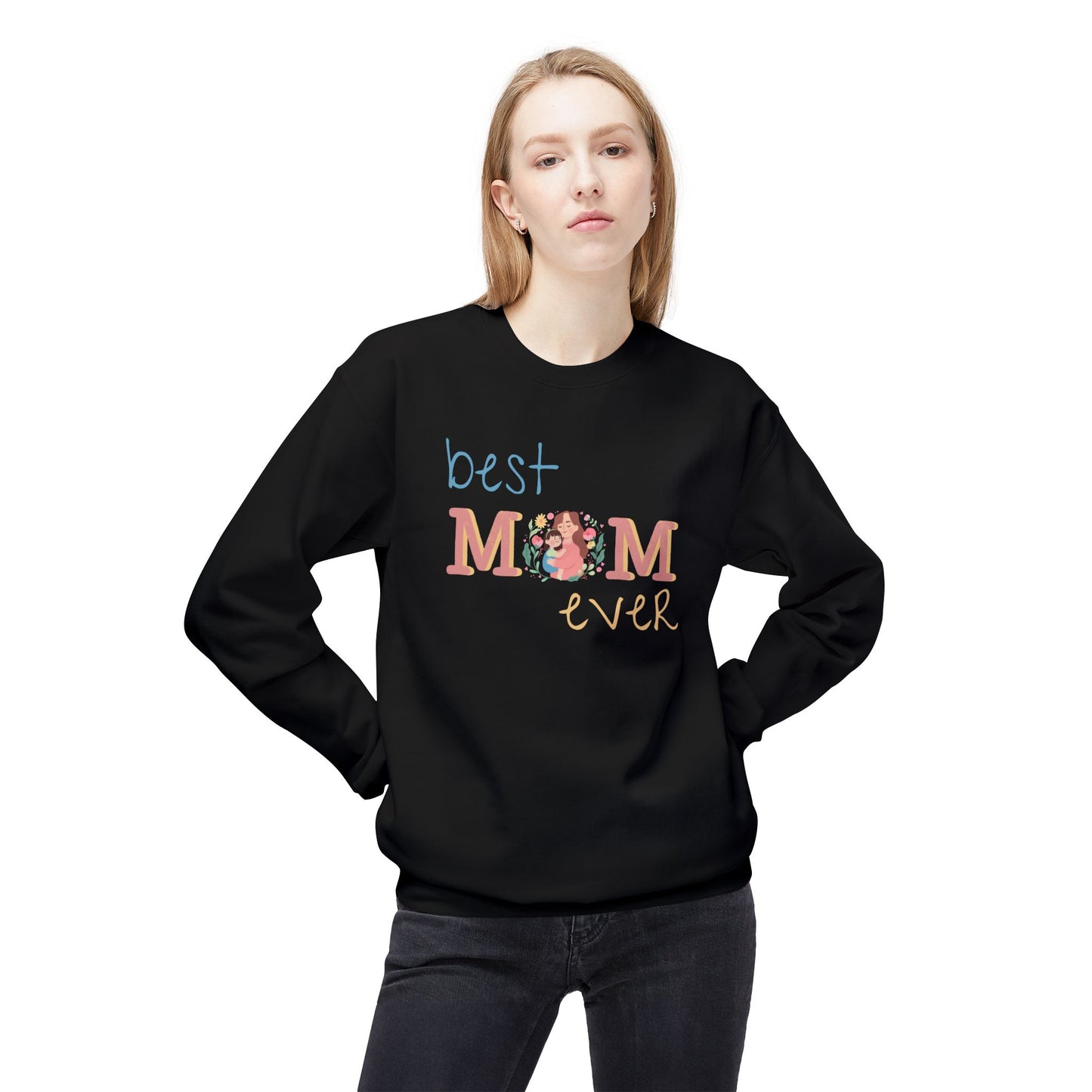 Best Mom Ever Crewneck Sweatshirt for Moms - 11836