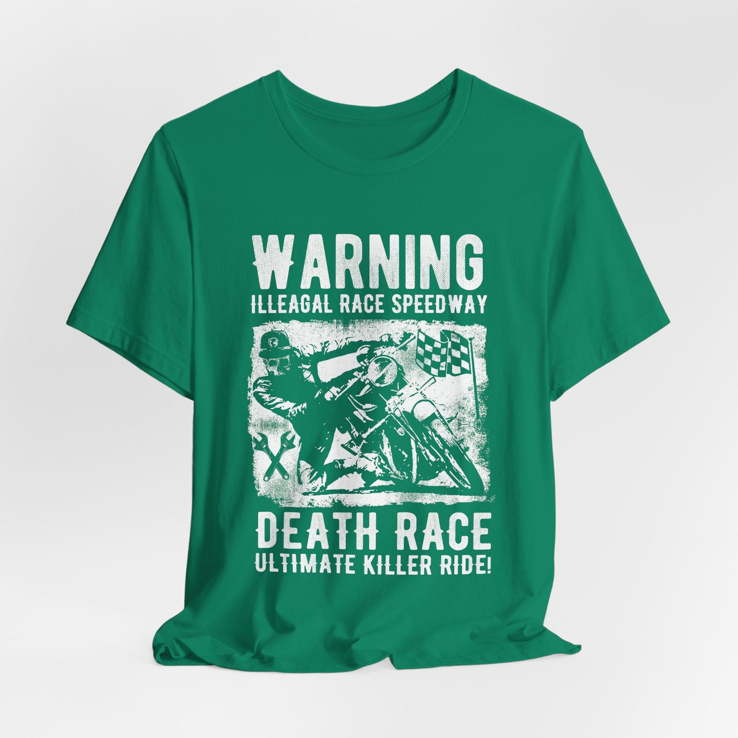 Warning: Illegal Race Speedway- Unisex Jersey Short Sleeve Tee - 13406